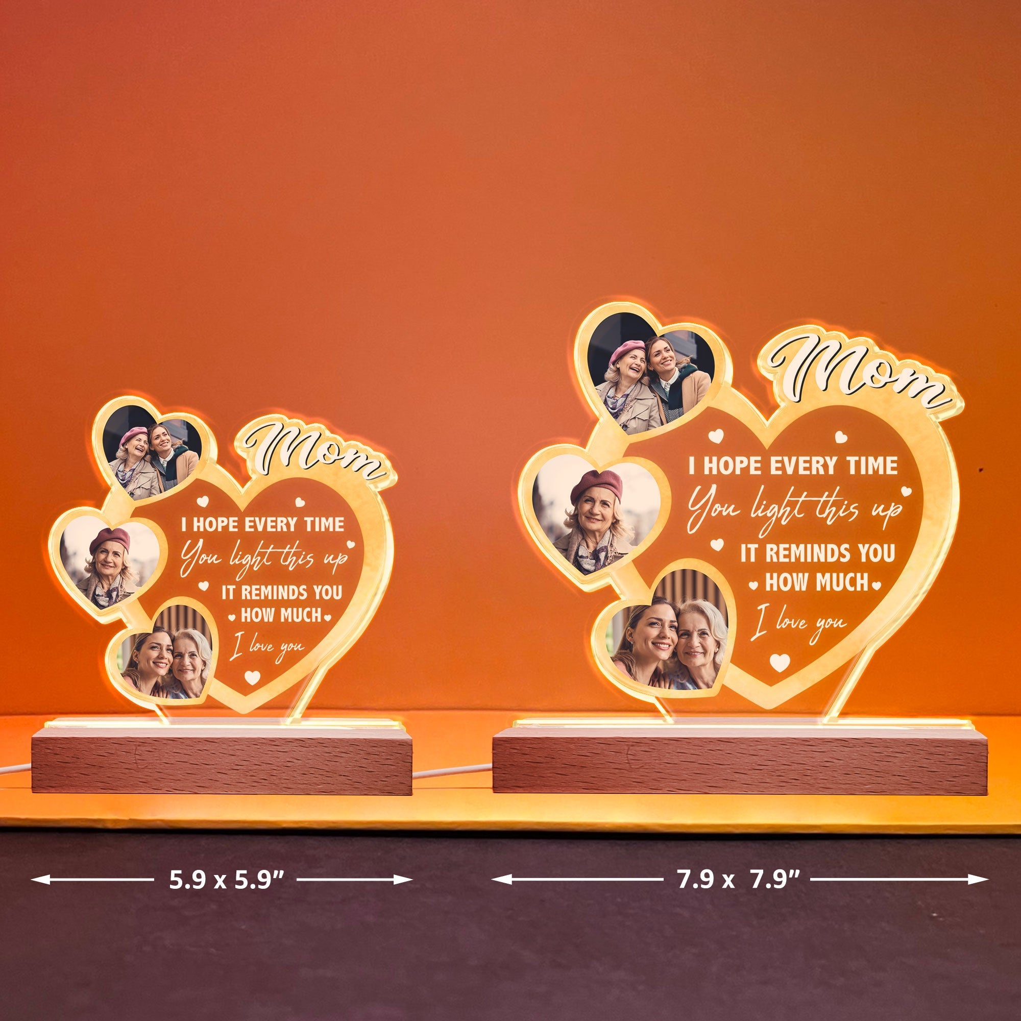 We Hope Every Time You Light This Up - Personalized Photo LED Light