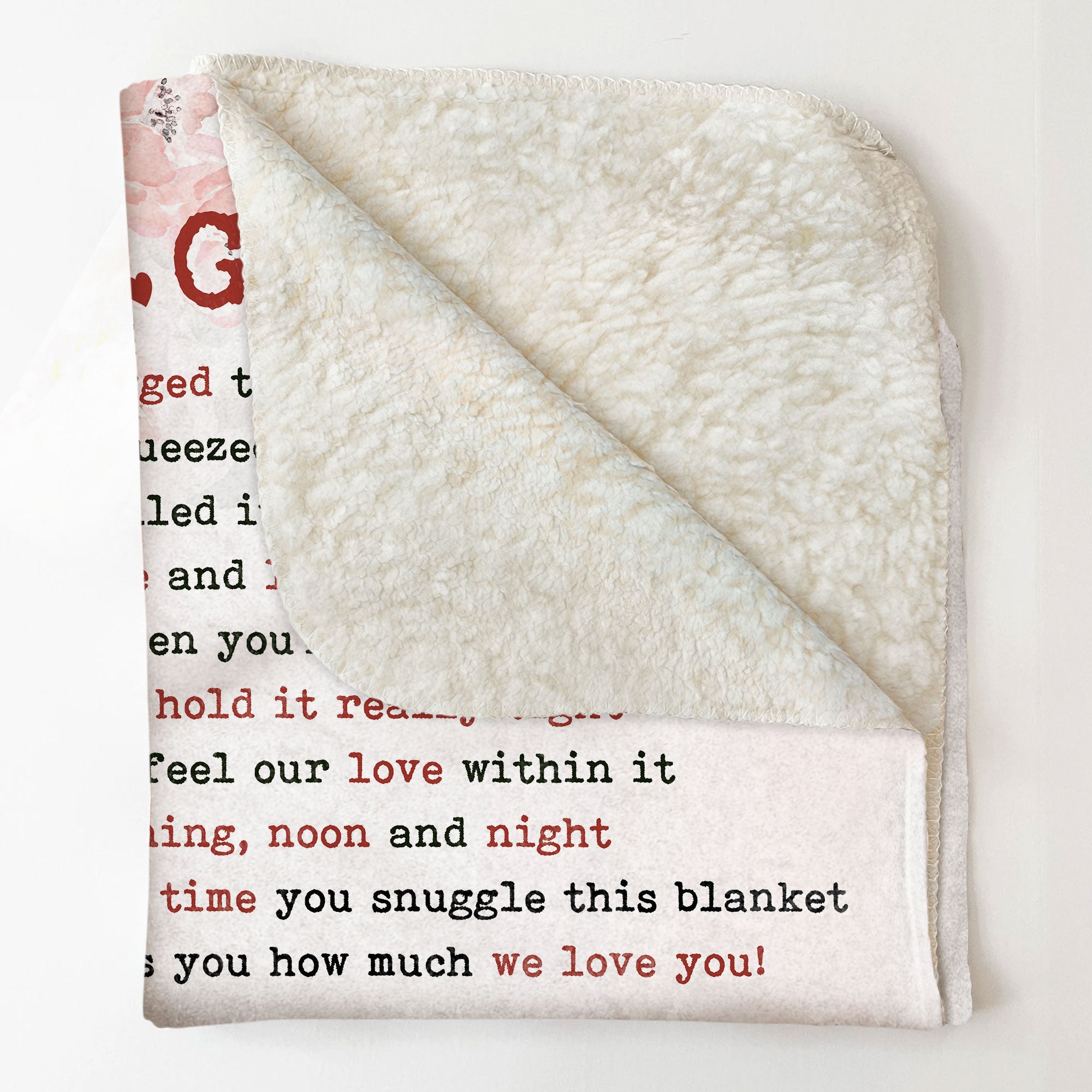 We Hugged This Little Blanket - Up To 14 Kids - Personalized Blanket