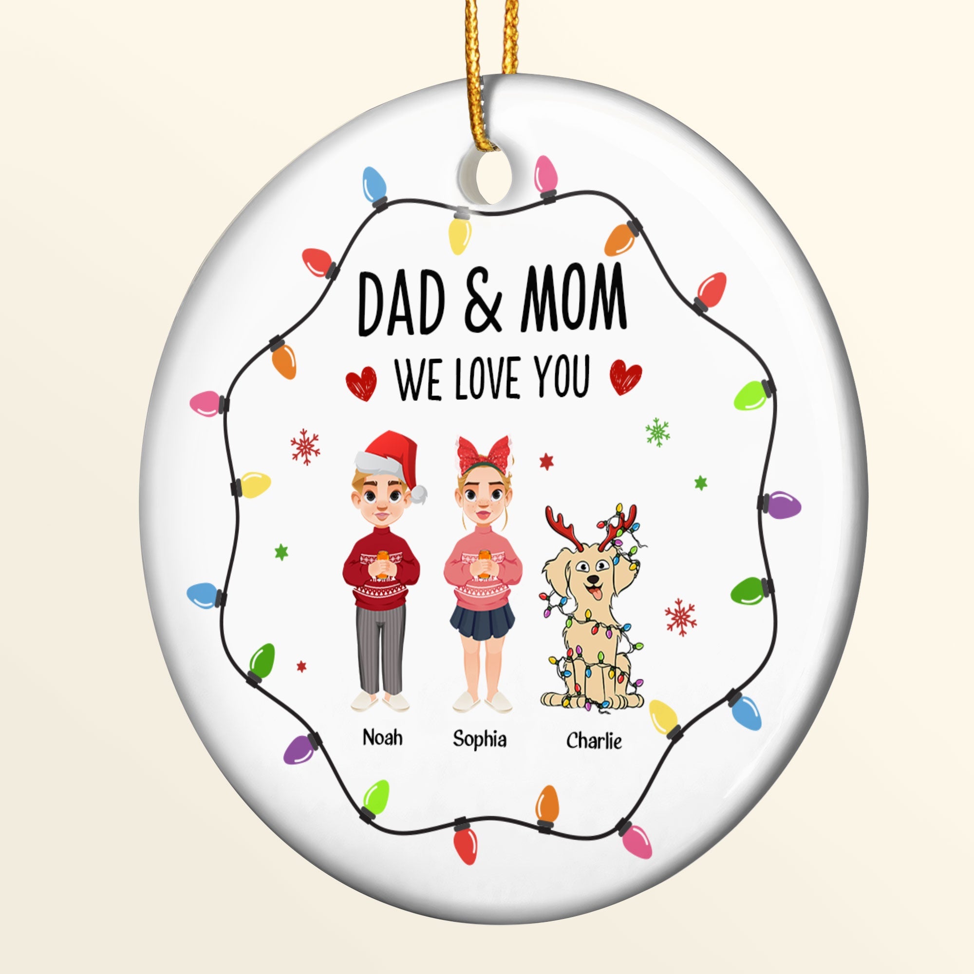 We Love You - Personalized Ceramic Ornament