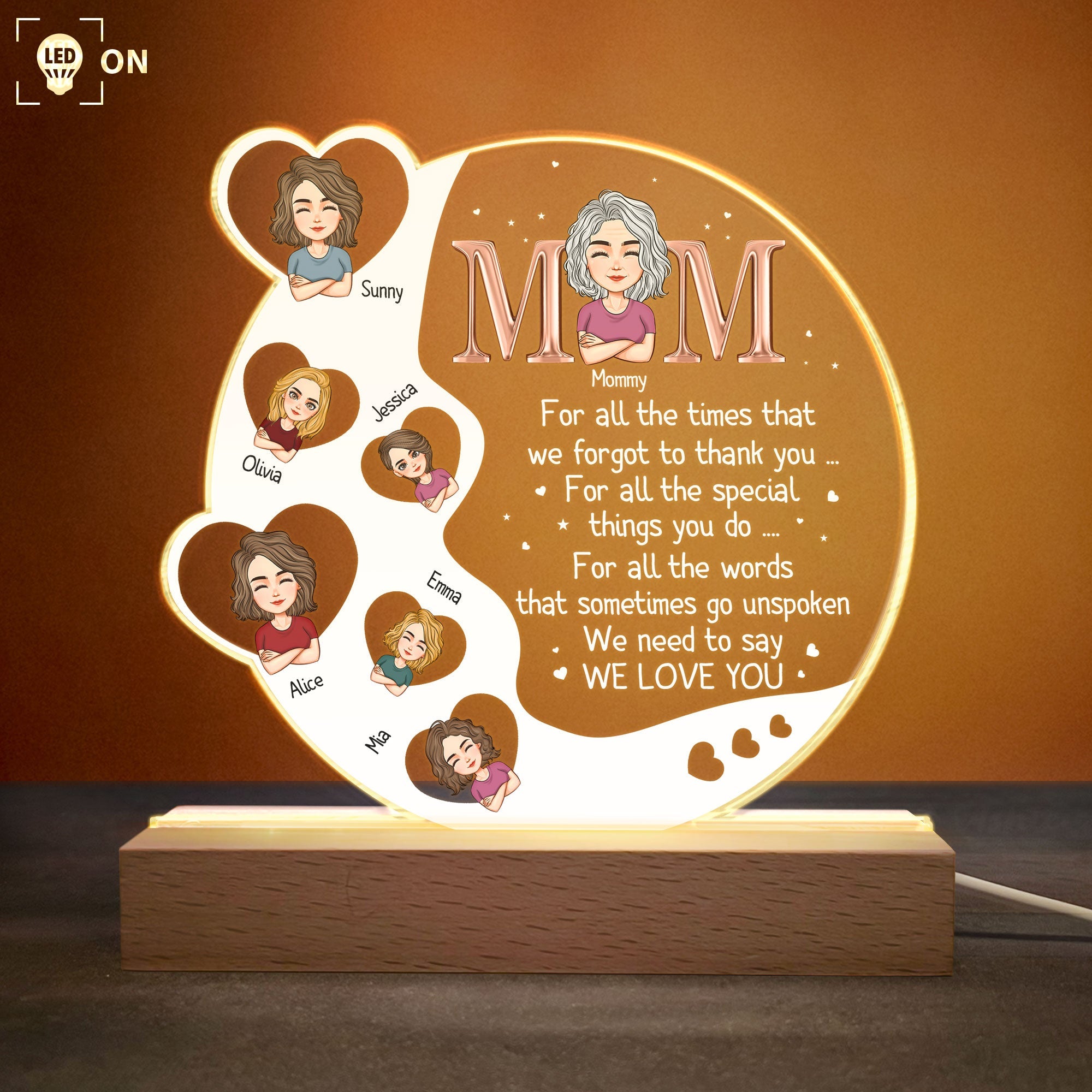 We Need To Say We Love You - Personalized LED Light