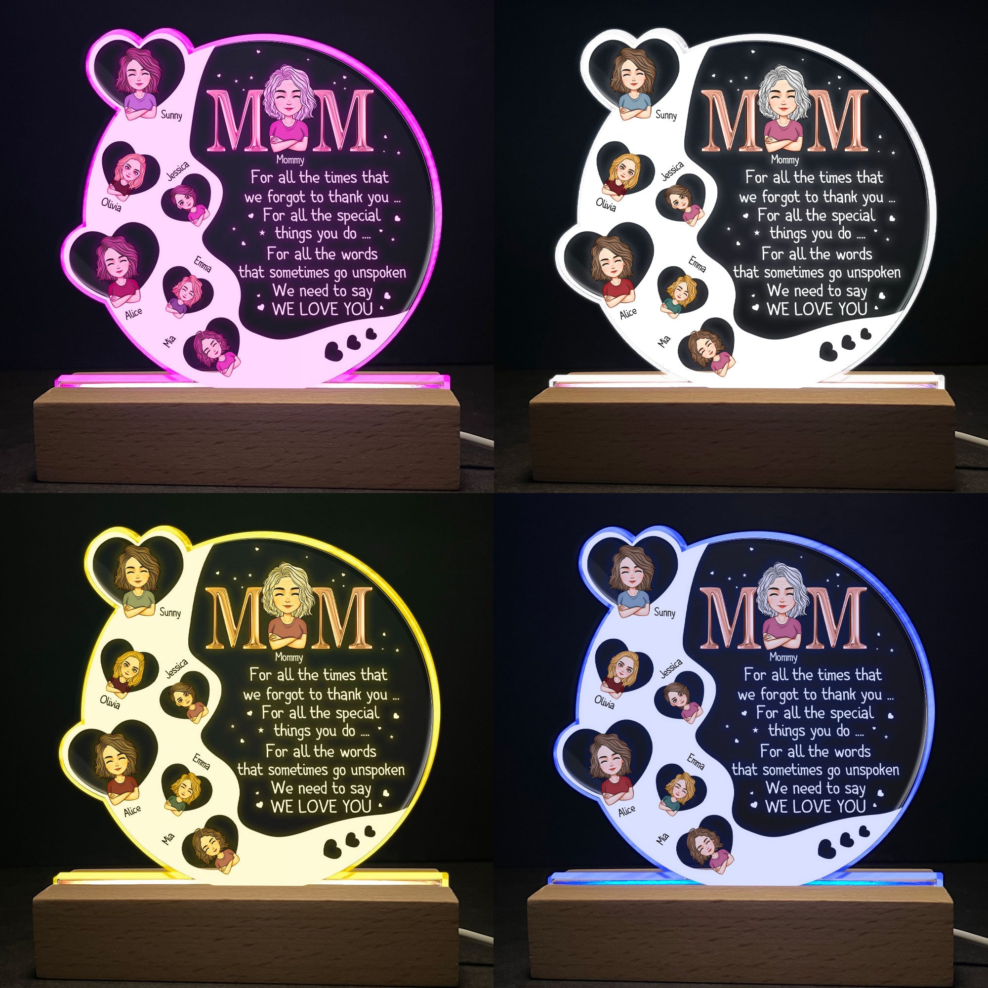 We Need To Say We Love You - Personalized LED Light