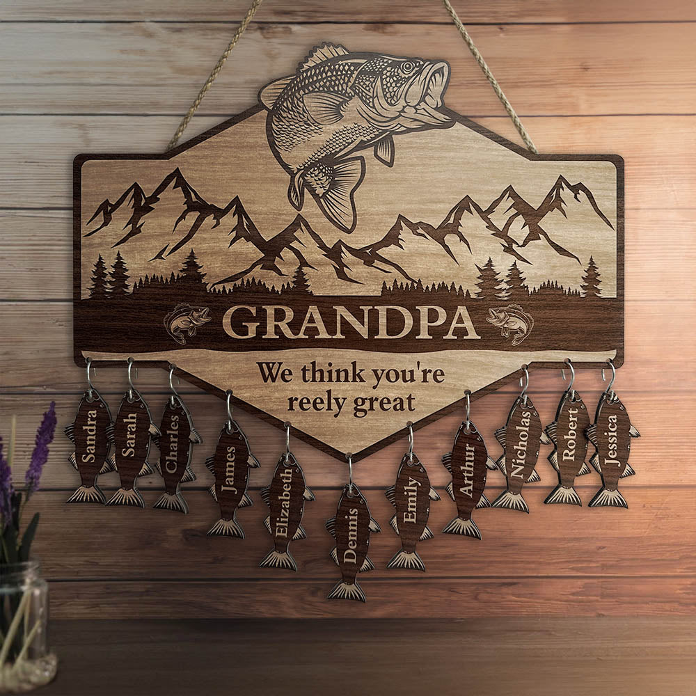 We Think You're Reely Great - Personalized Custom Shaped Wood Sign