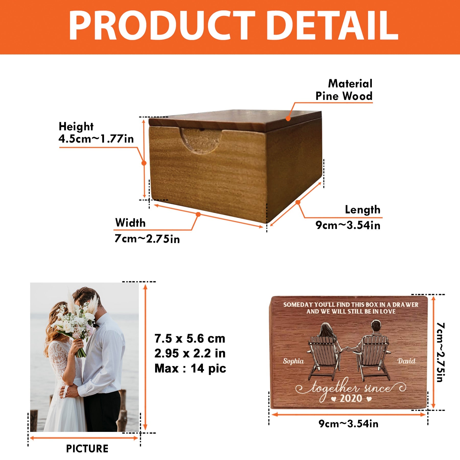 We Will Still Be In Love - Personalized Wooden Photo Box