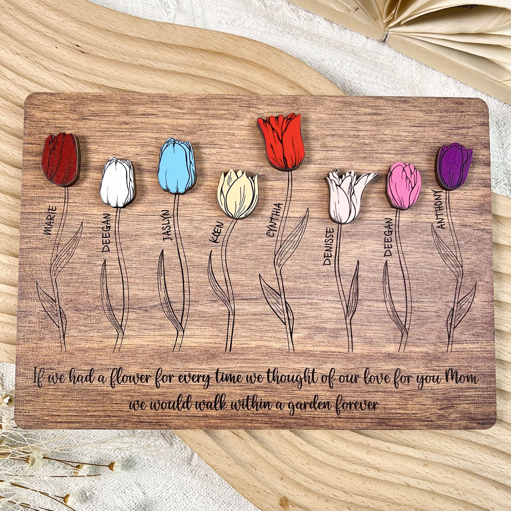 We Would Walk Within A Garden Forever - Personalized Wooden Plaque