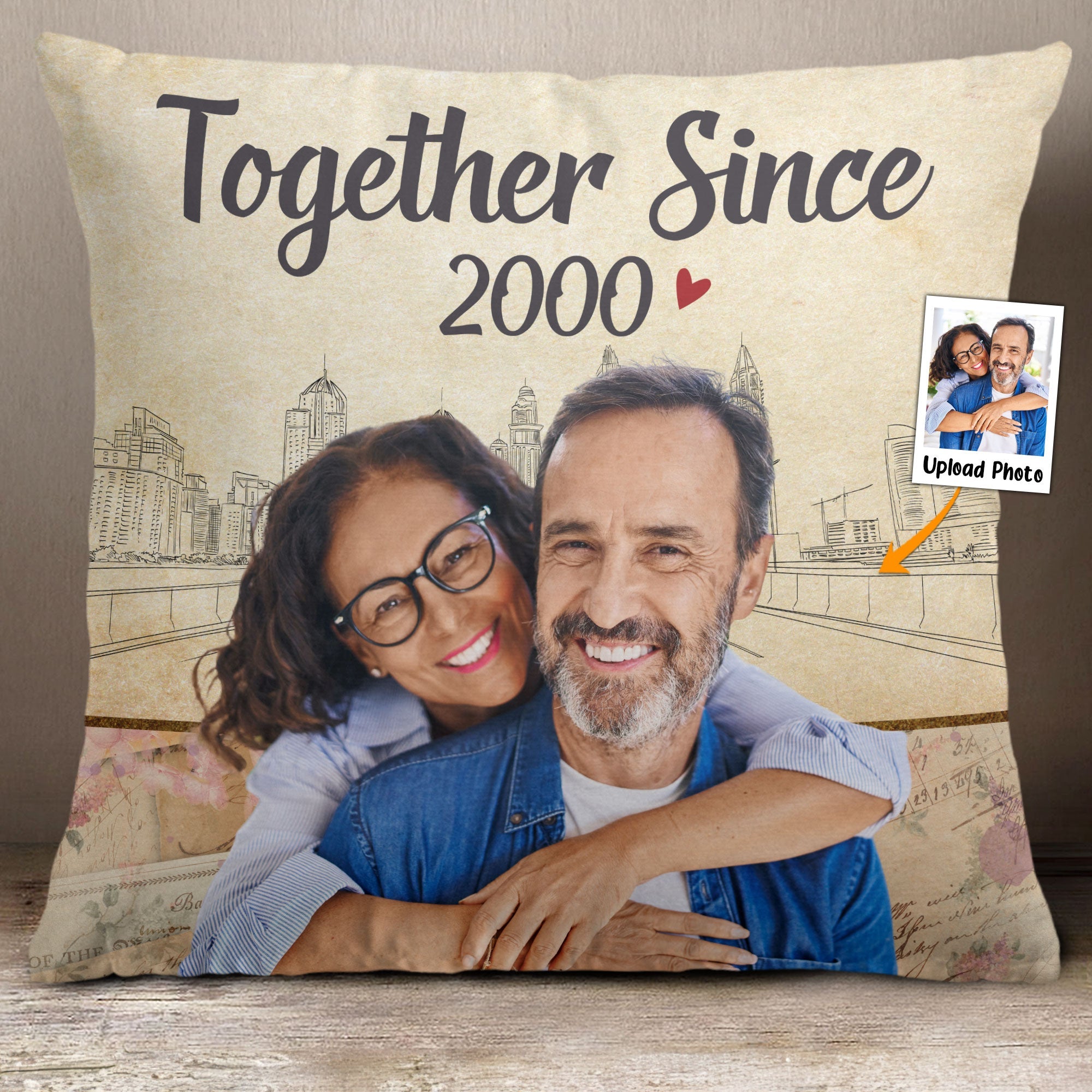 We've Together Since - Personalized Photo Pillow (Insert Included)