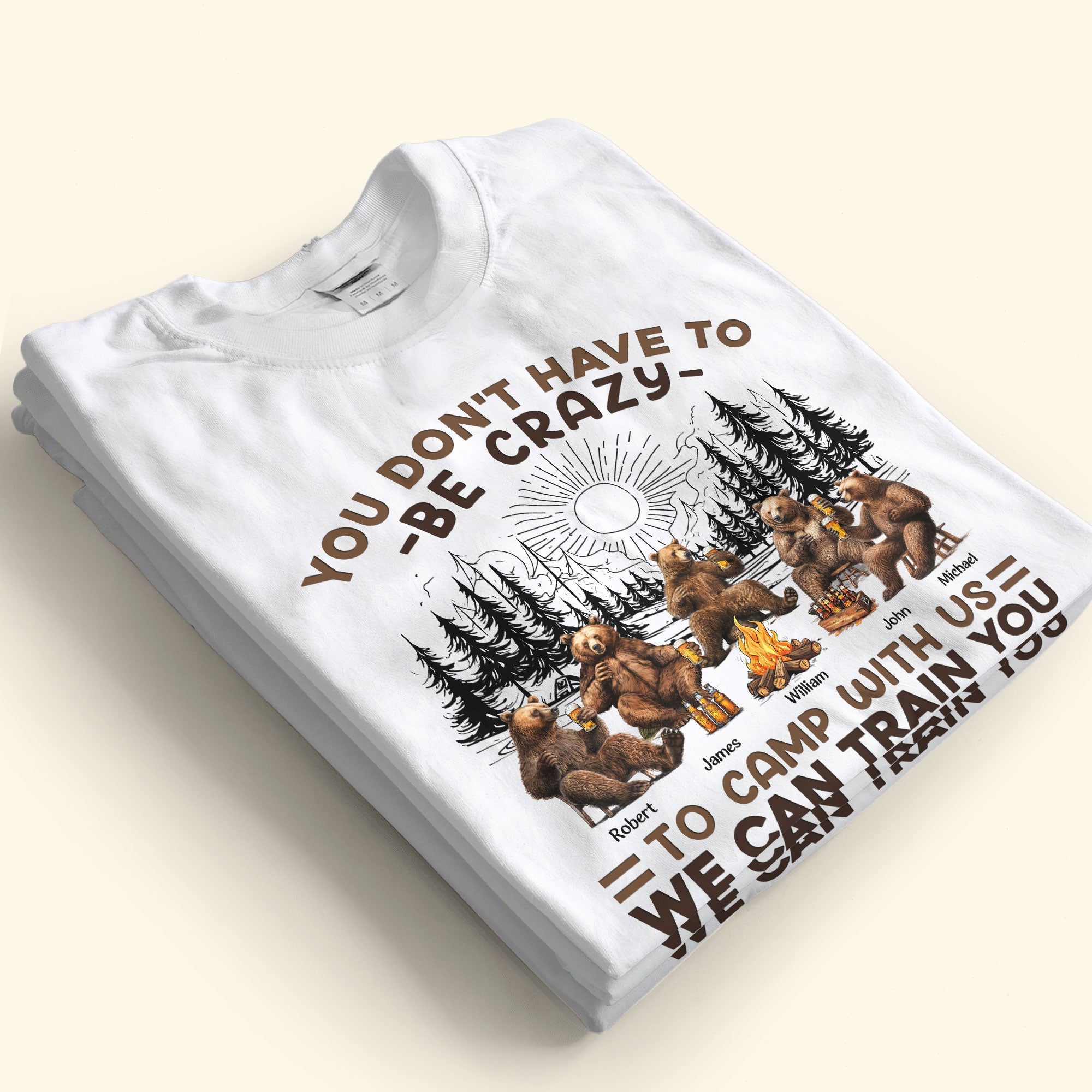 Welcome To Camp Quitcherbitchin Bear Camping - Personalized Shirt