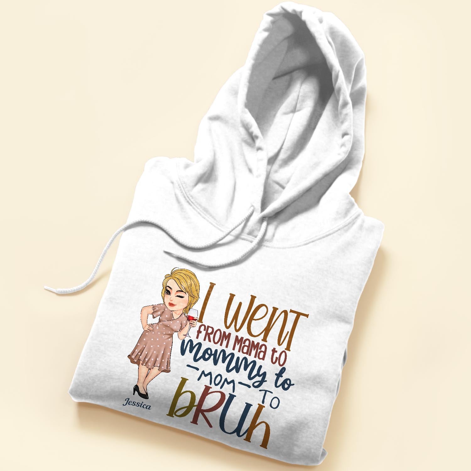 Went From Mama To Bruh - Personalized Shirt - Funny, Birthday, Mother's Day Gift For Mother, Mom, Grandma