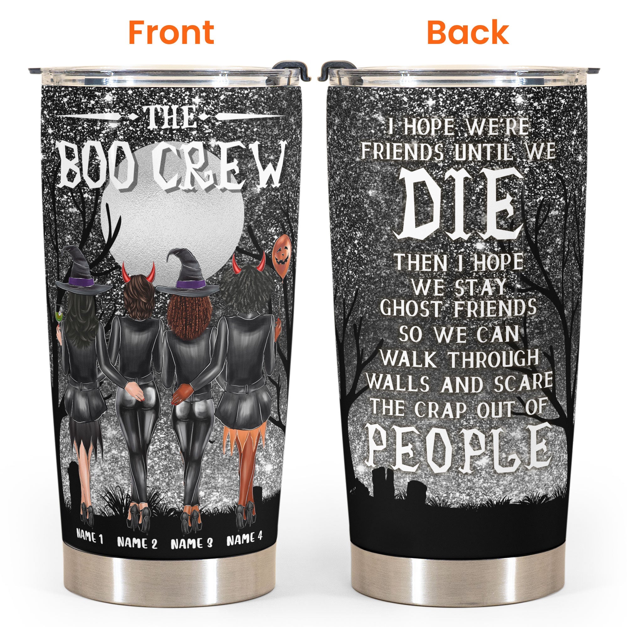 We're Friends Until We Die - Personalized Tumbler Cup - Devil Girls