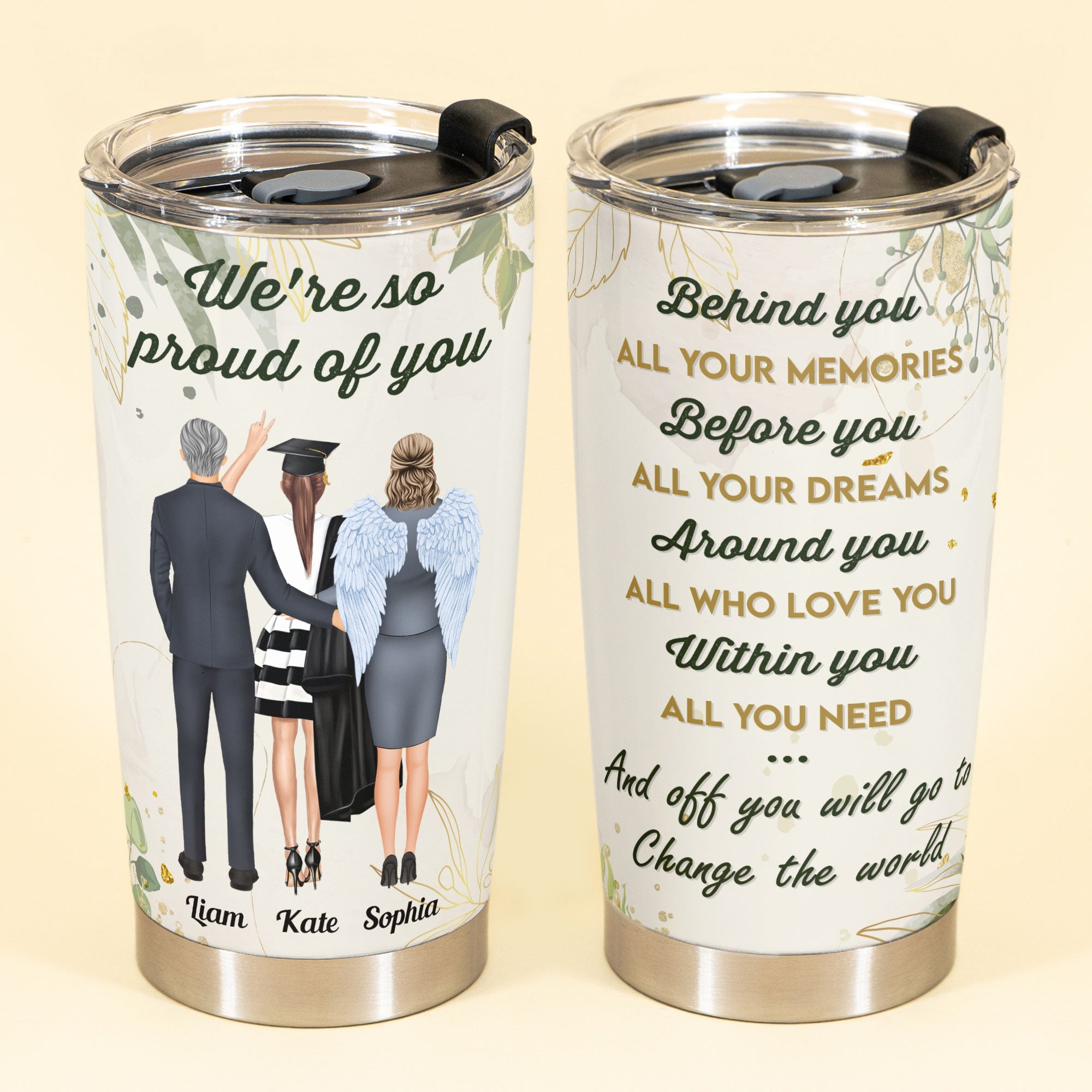 We're So Proud Of You - Personalized Tumbler Cup