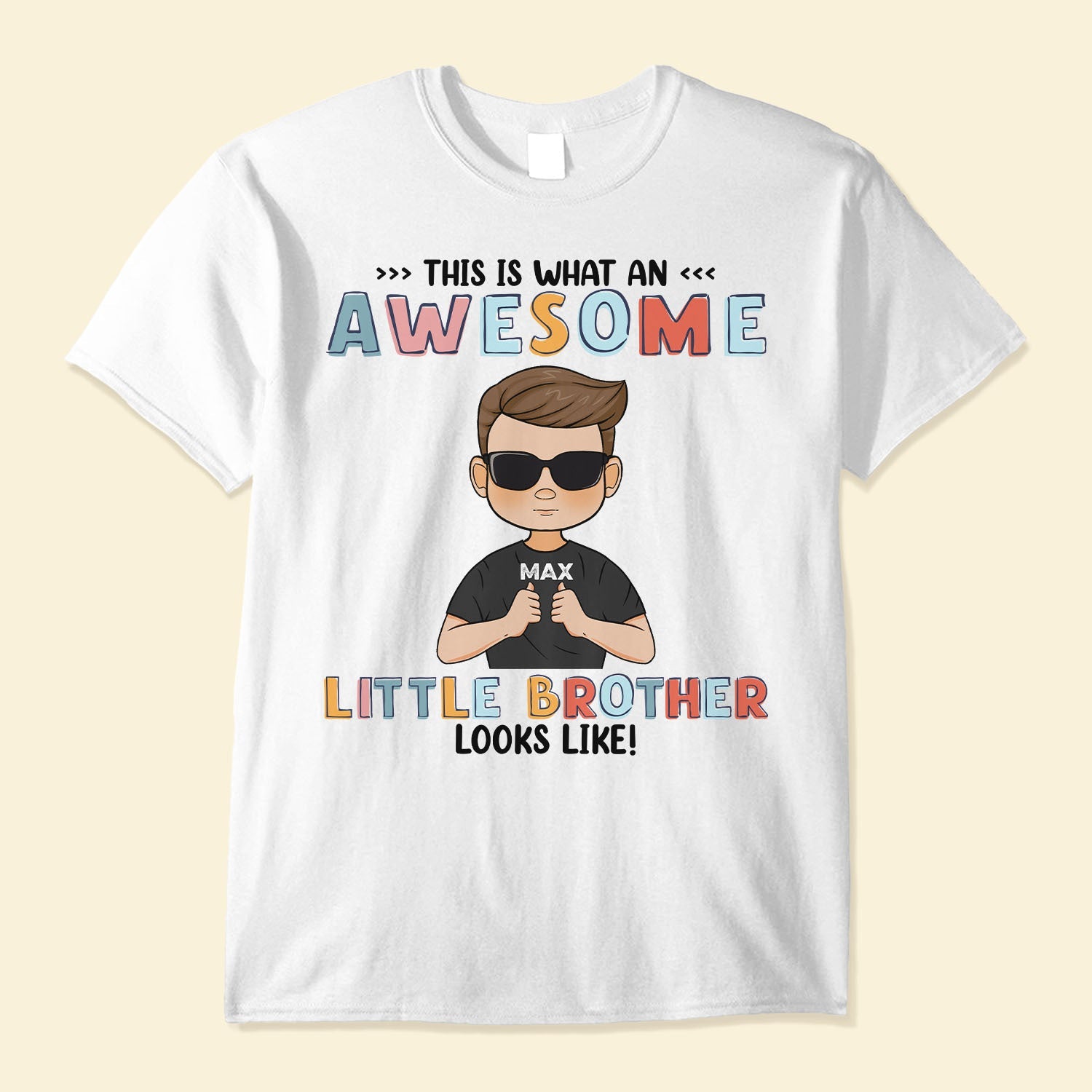 What Awesome Brother Sister Looks Like - Personalized Youth Shirt - Gift For Brothers, Sisters - Kid Self-pointing