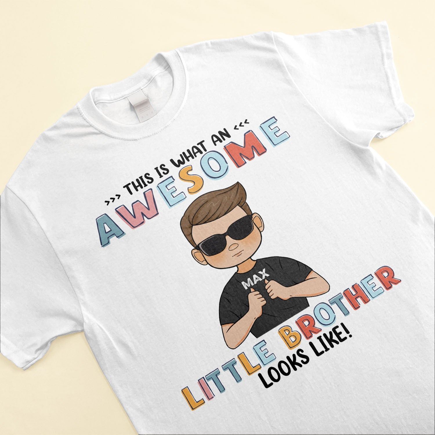 What Awesome Brother Sister Looks Like - Personalized Youth Shirt - Gift For Brothers, Sisters - Kid Self-pointing