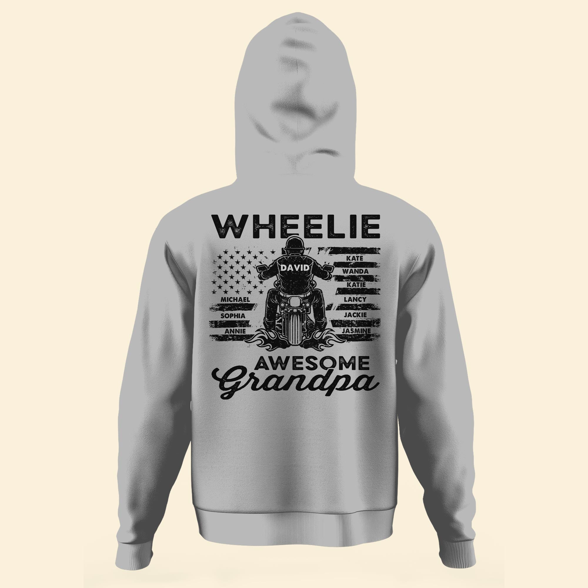 Wheelie Awesome Grandpa - Personalized Shirt - Birthday, Christmas, Grandparents' Day Gift For Grandpa, Papa