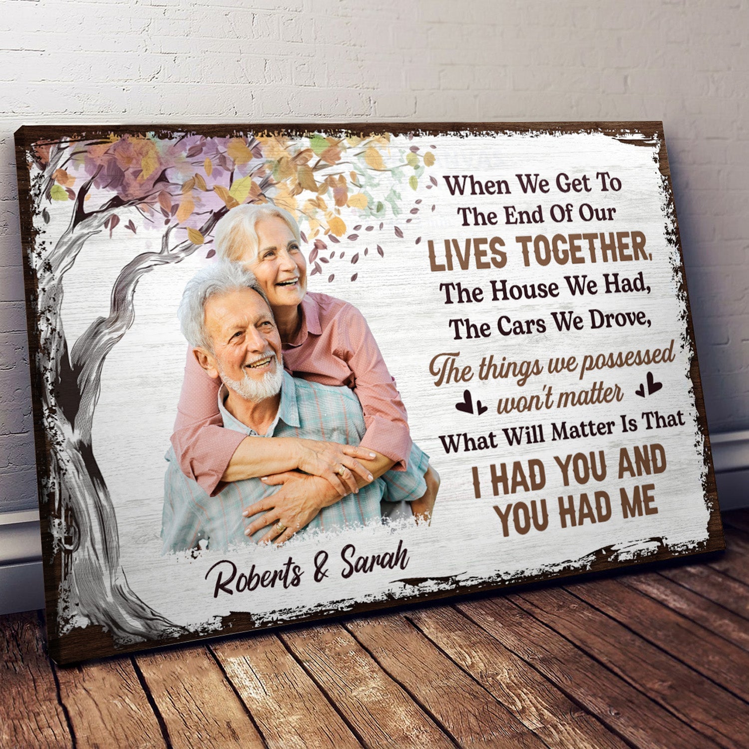 When We Get To The End - Personalized Photo Wrapped Canvas