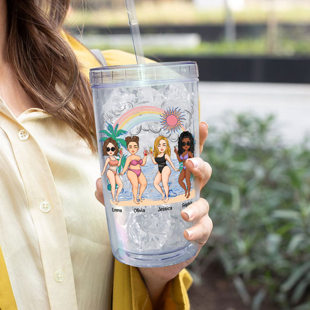 When We're Together - Personalized Acrylic Tumbler With Straw