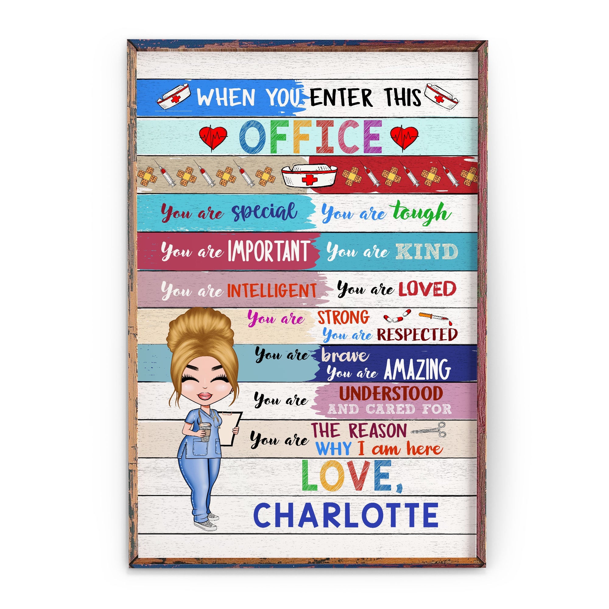 When You Enter This Office  - Personalized Poster/Wrapped Canvas - Gift For Doctor & Nurse