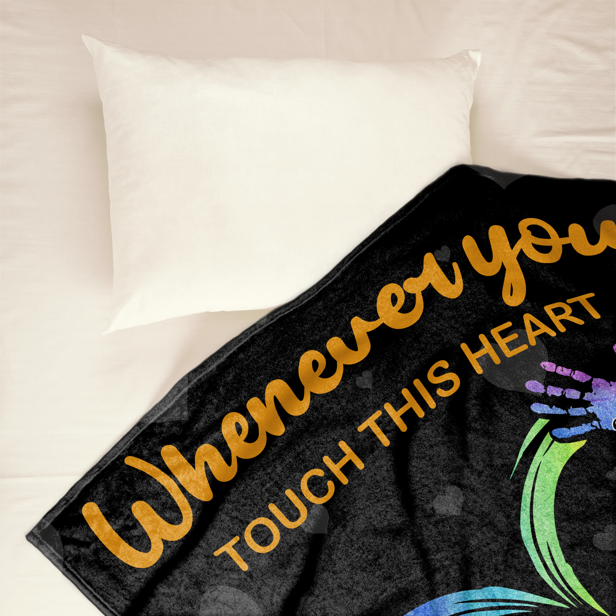 Whenever You Touch This Heart - Personalized Blanket