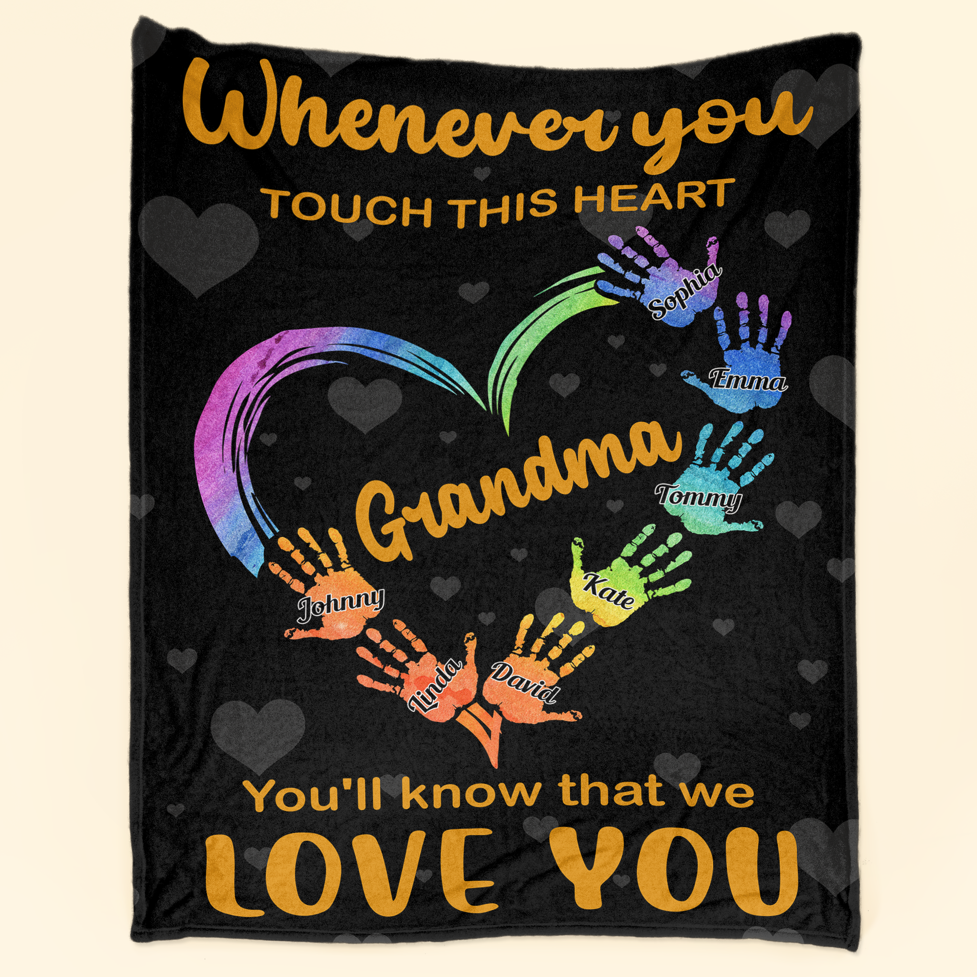 Whenever You Touch This Heart - Personalized Blanket