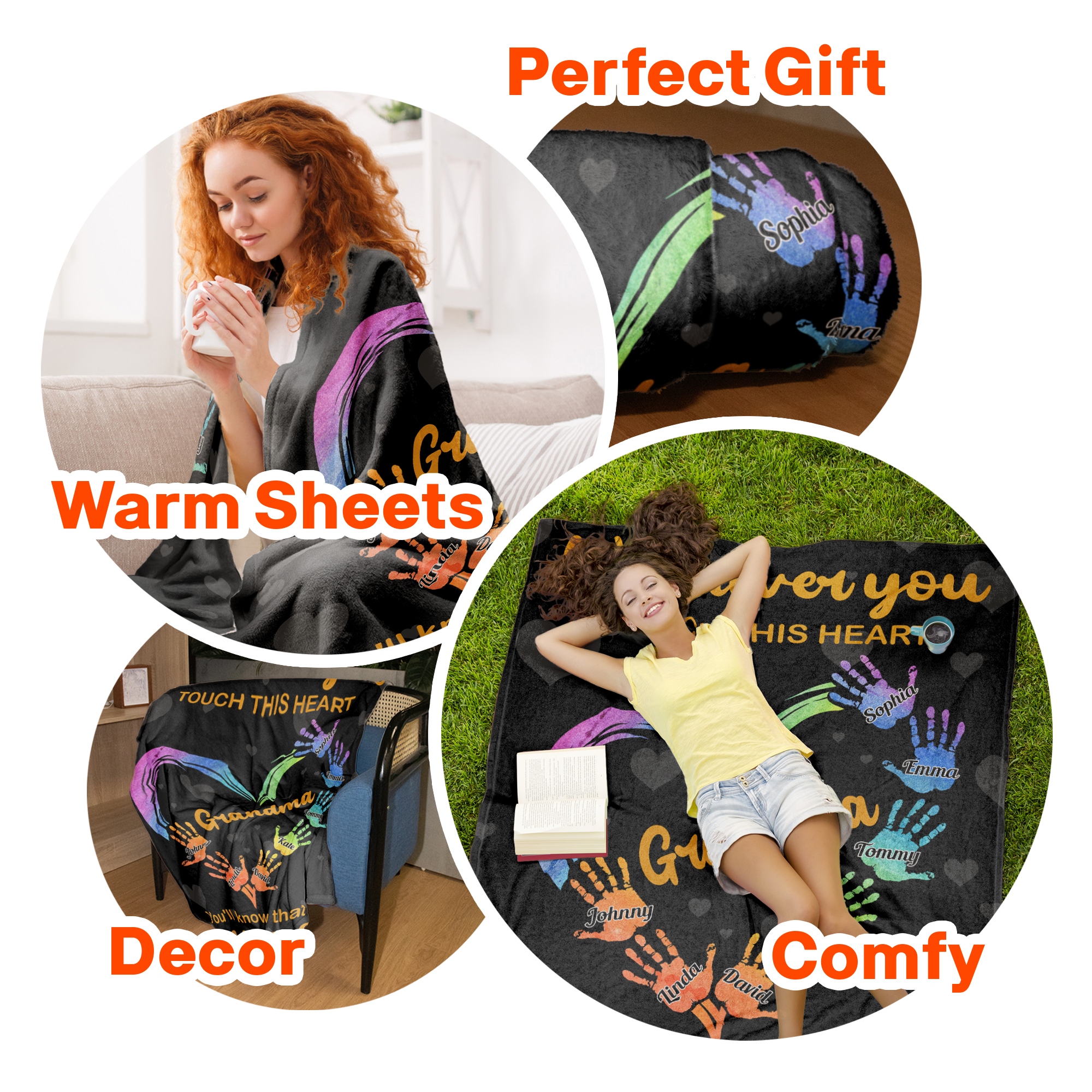 Whenever You Touch This Heart - Personalized Blanket