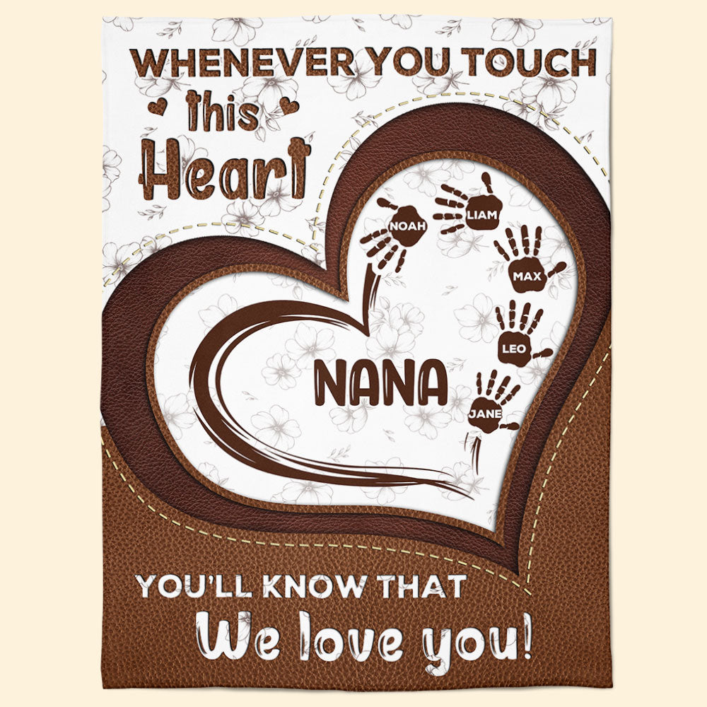 Whenever You Touch This Heart - Personalized Blanket