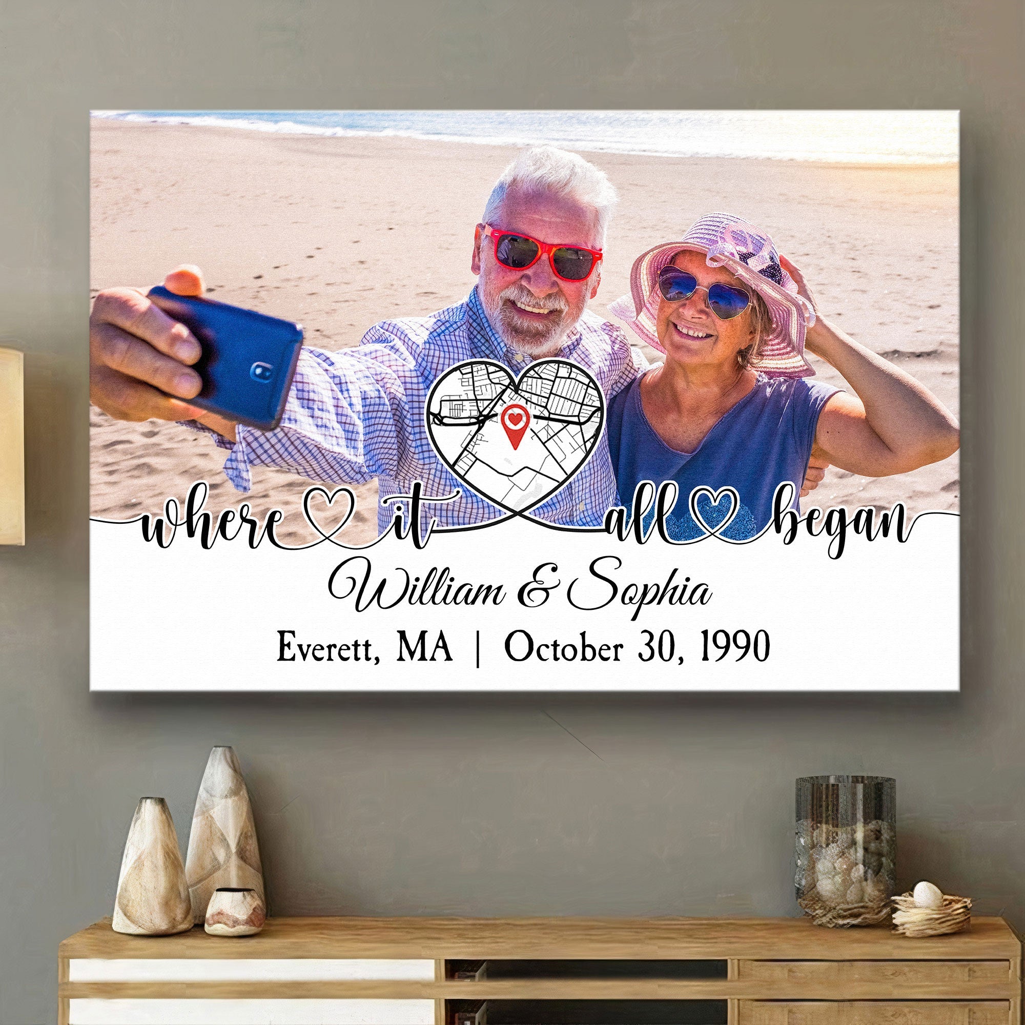 Where It All Began New Version - Personalized Photo Wrapped Canvas