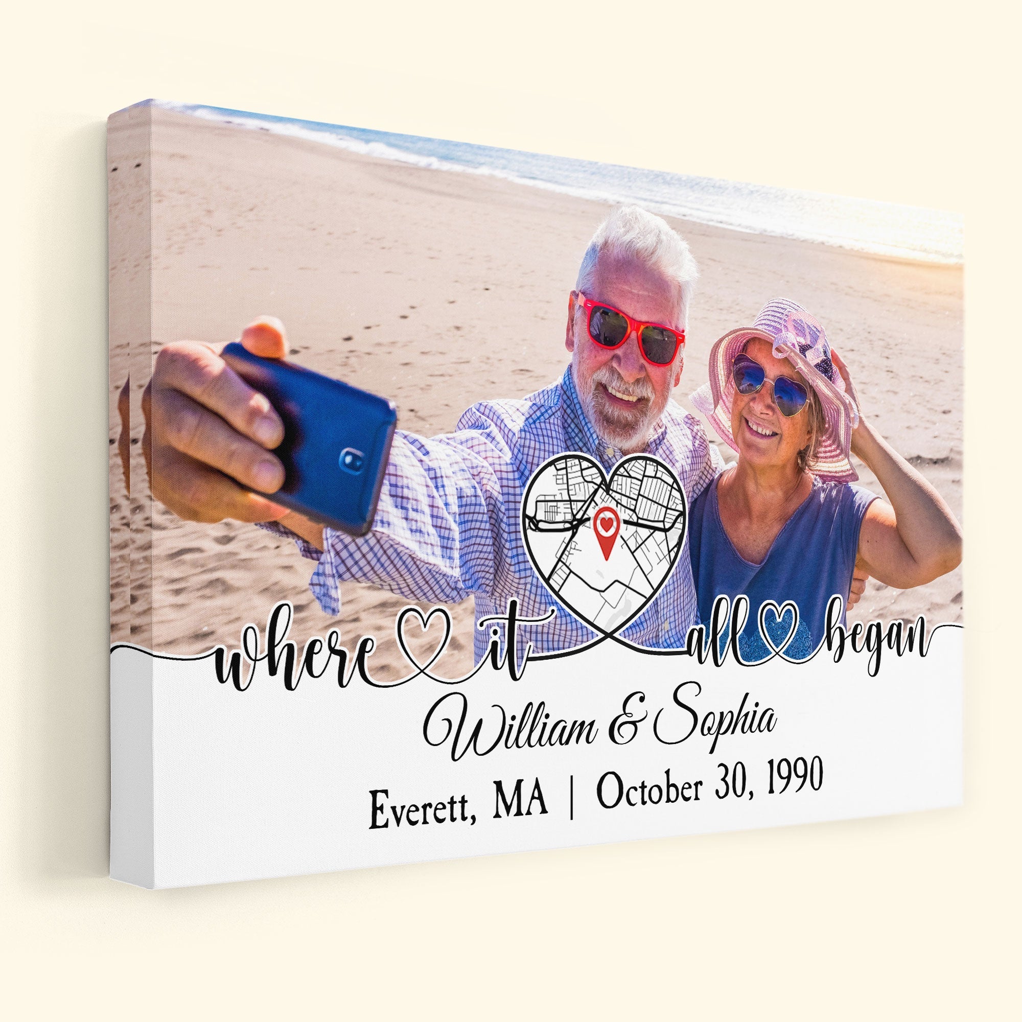 Where It All Began New Version - Personalized Photo Wrapped Canvas