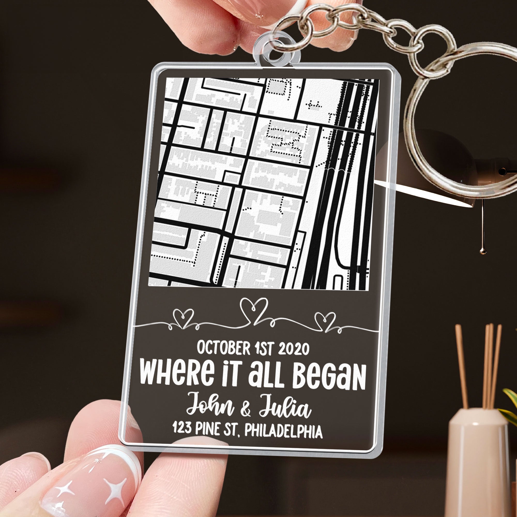 Where It All Began - Personalized Acrylic Keychain