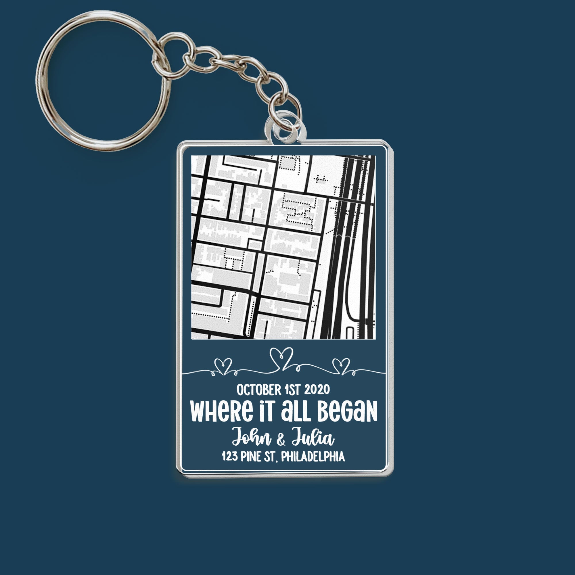 Where It All Began - Personalized Acrylic Keychain