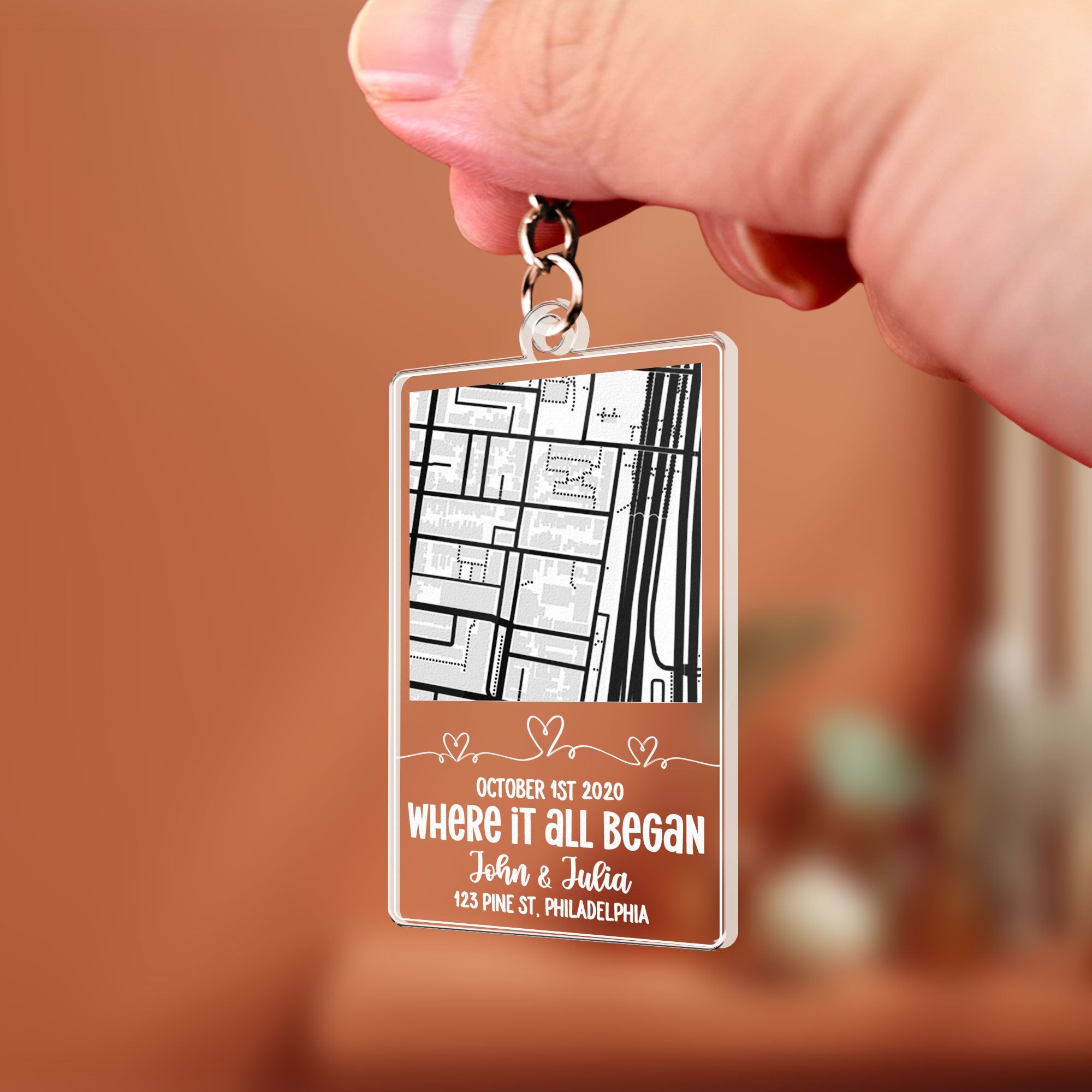 Where It All Began - Personalized Acrylic Keychain