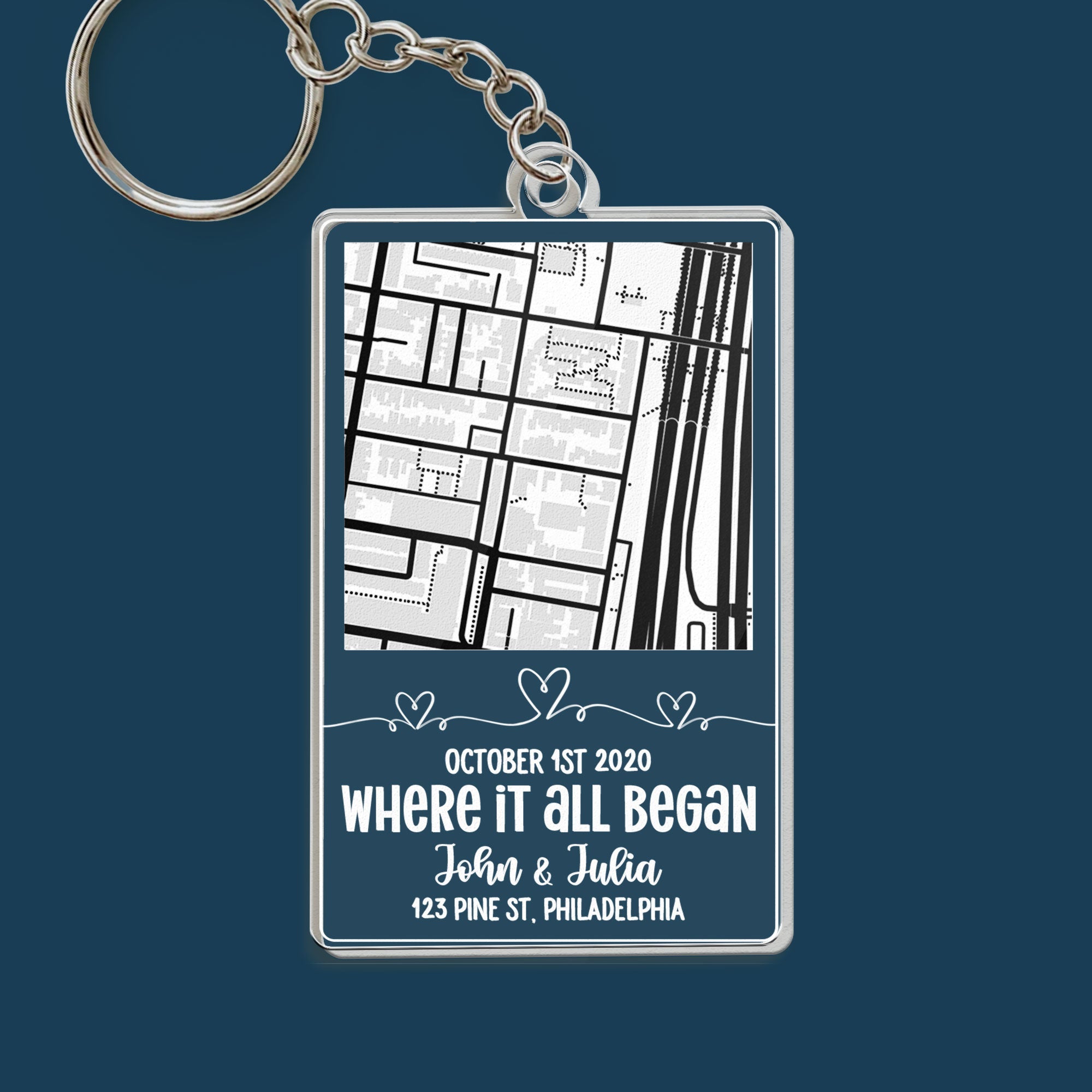 Where It All Began - Personalized Acrylic Keychain