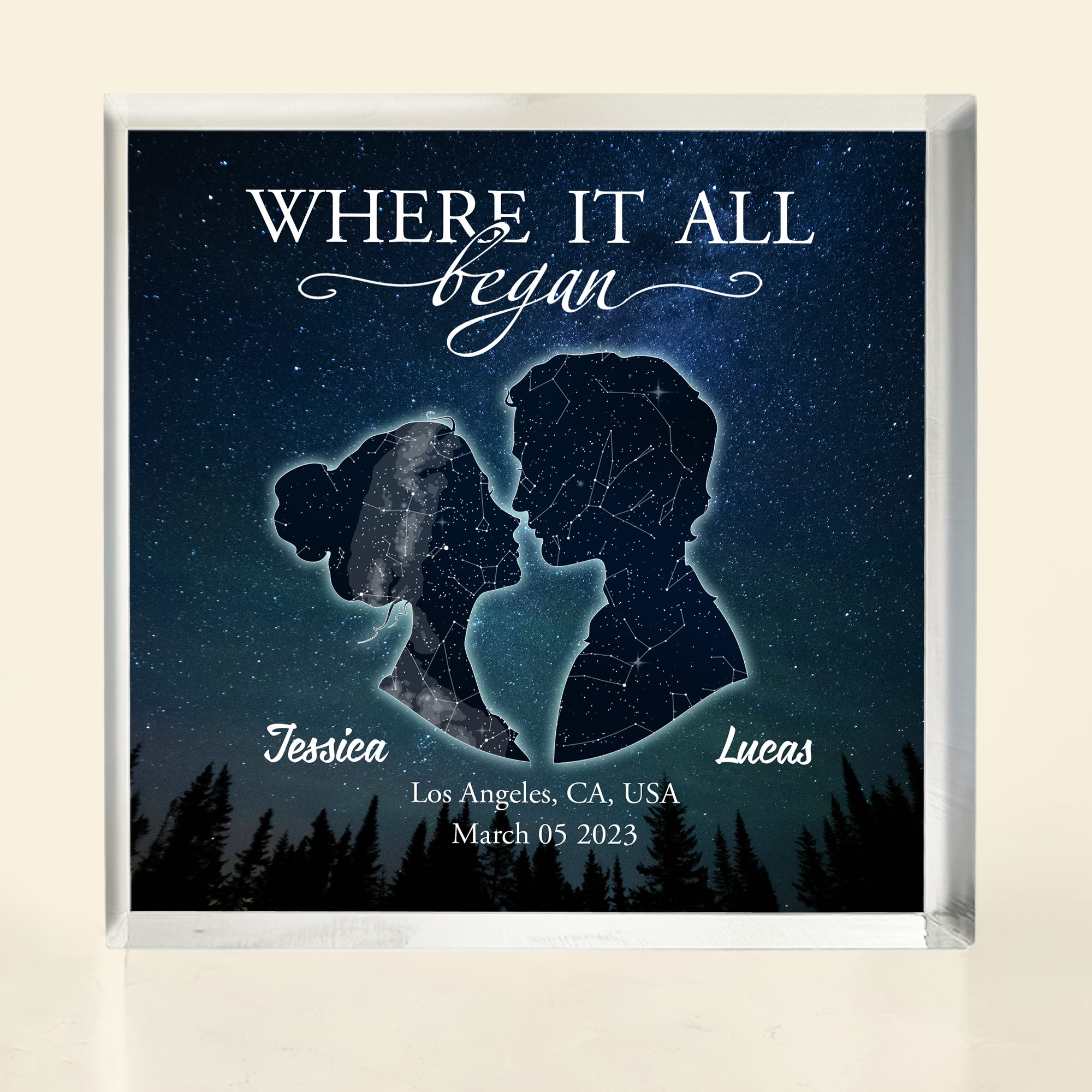 Where It All Began - Personalized Custom Square-Shaped Acrylic Plaque