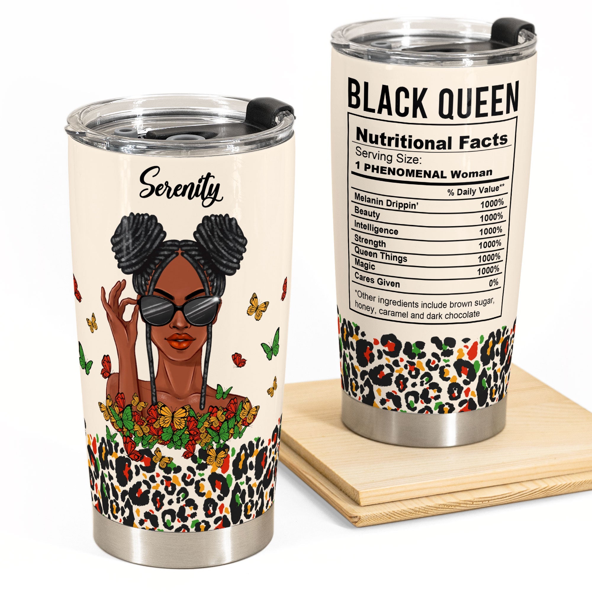 Black Queen Nutrition Facts - Personalized Tumbler Cup