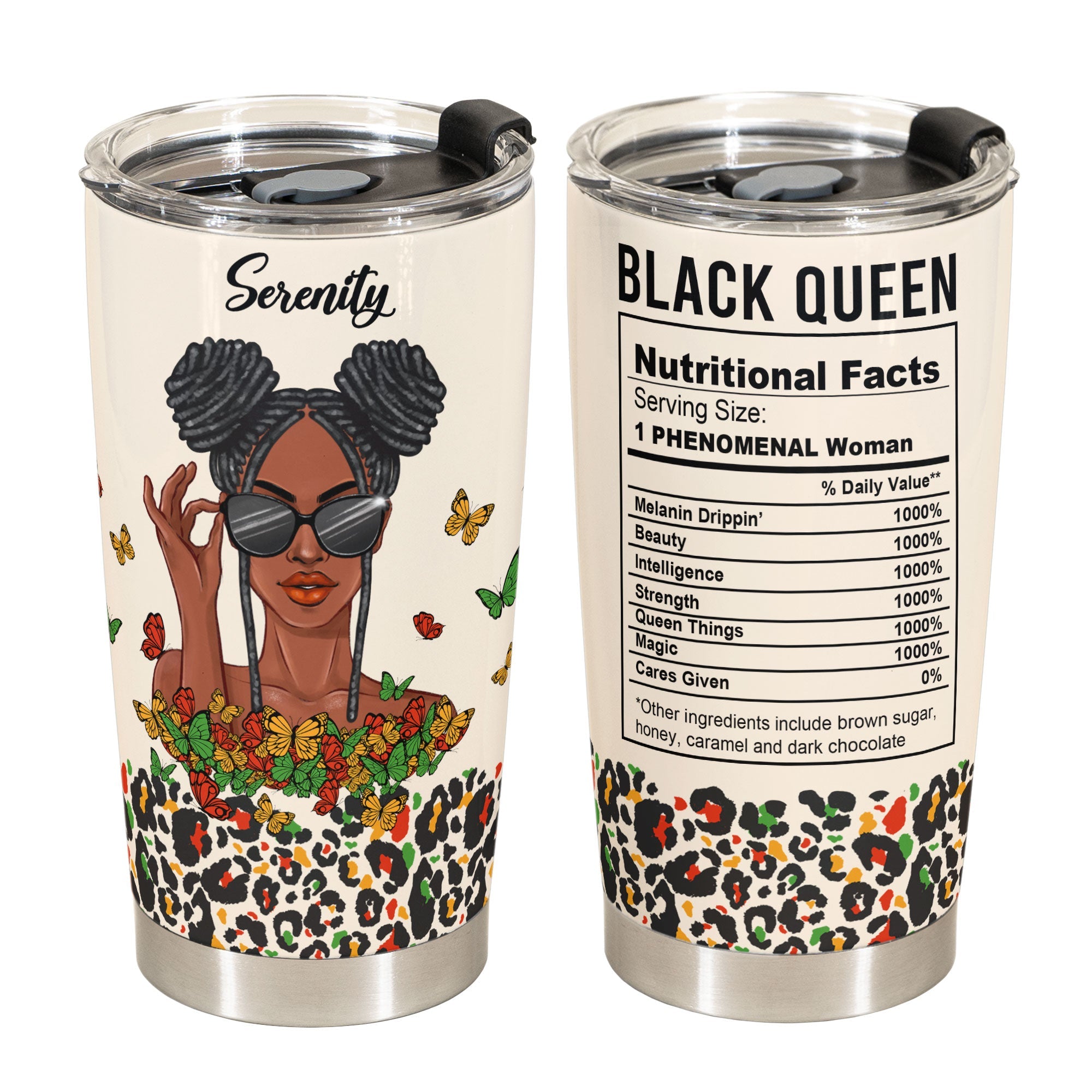 Black Queen Nutrition Facts - Personalized Tumbler Cup