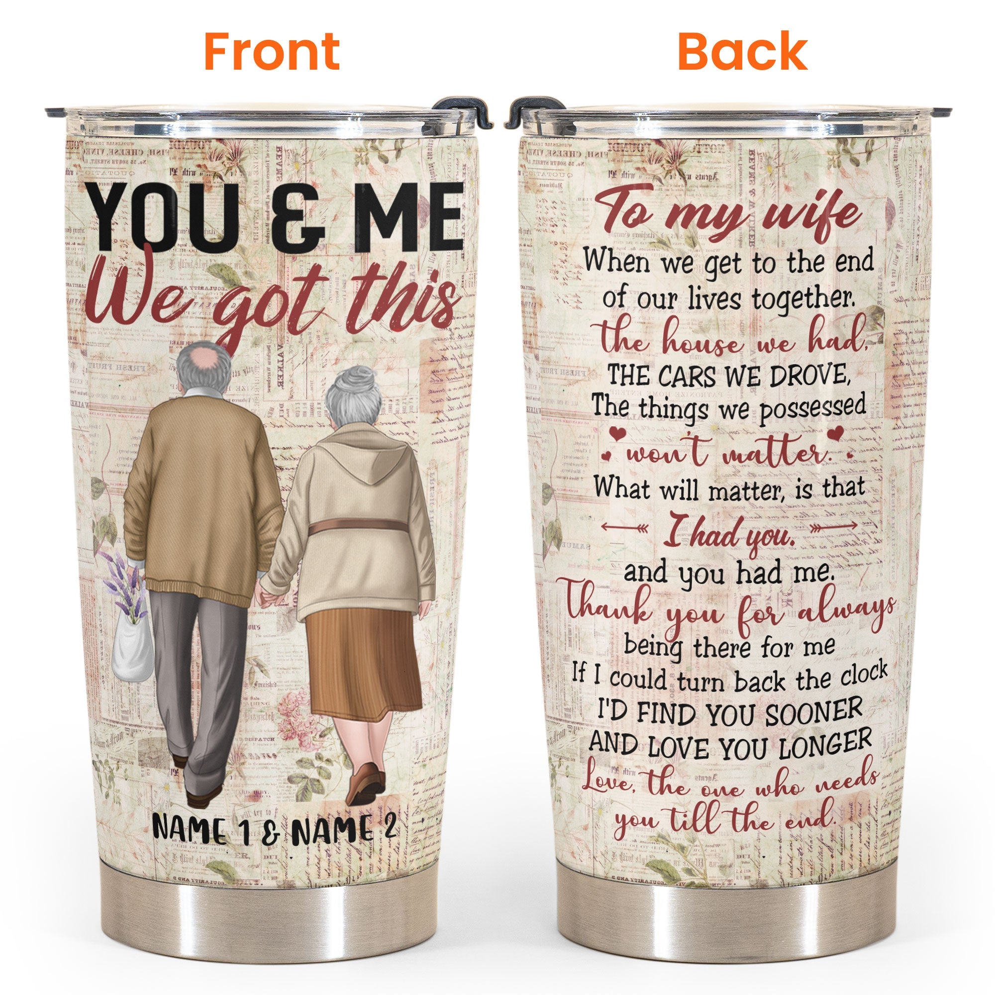 To My Wife, You And Me We Got This - Personalized Tumbler Cup