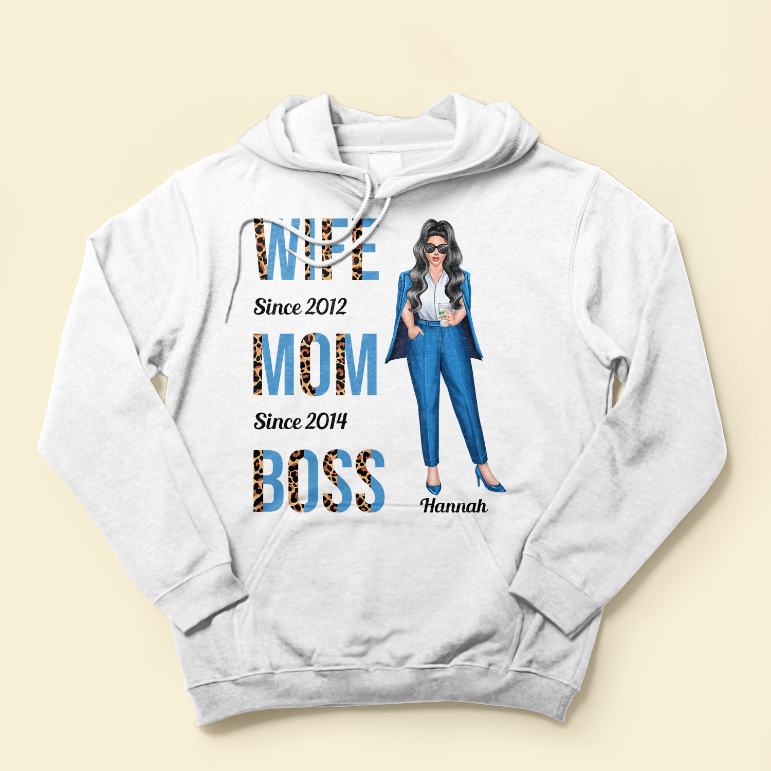 Wife, Mom, Boss - Personalized Shirt - Anniversary Gift Valentine's Day Gift For Wife, Boss Lady