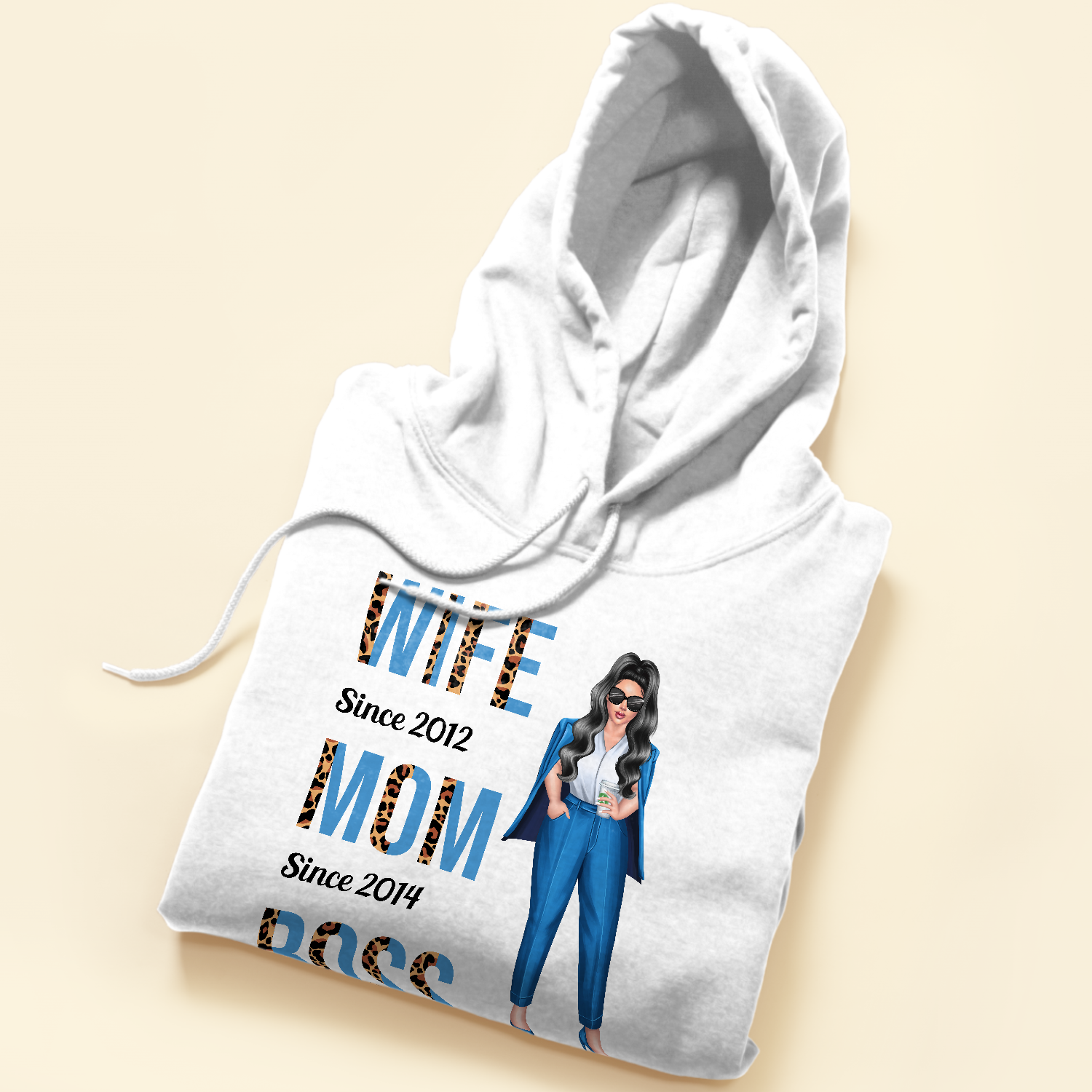 Wife, Mom, Boss - Personalized Shirt - Anniversary Gift Valentine's Day Gift For Wife, Boss Lady