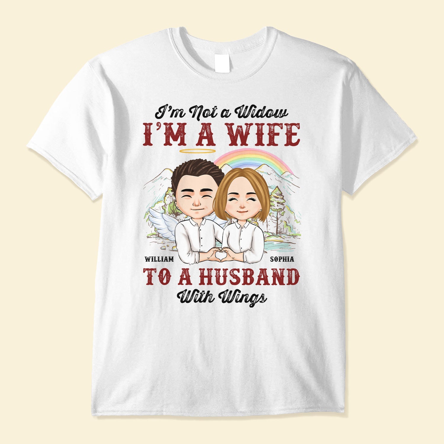 Wife To Husband With Wings - Personalized Shirt