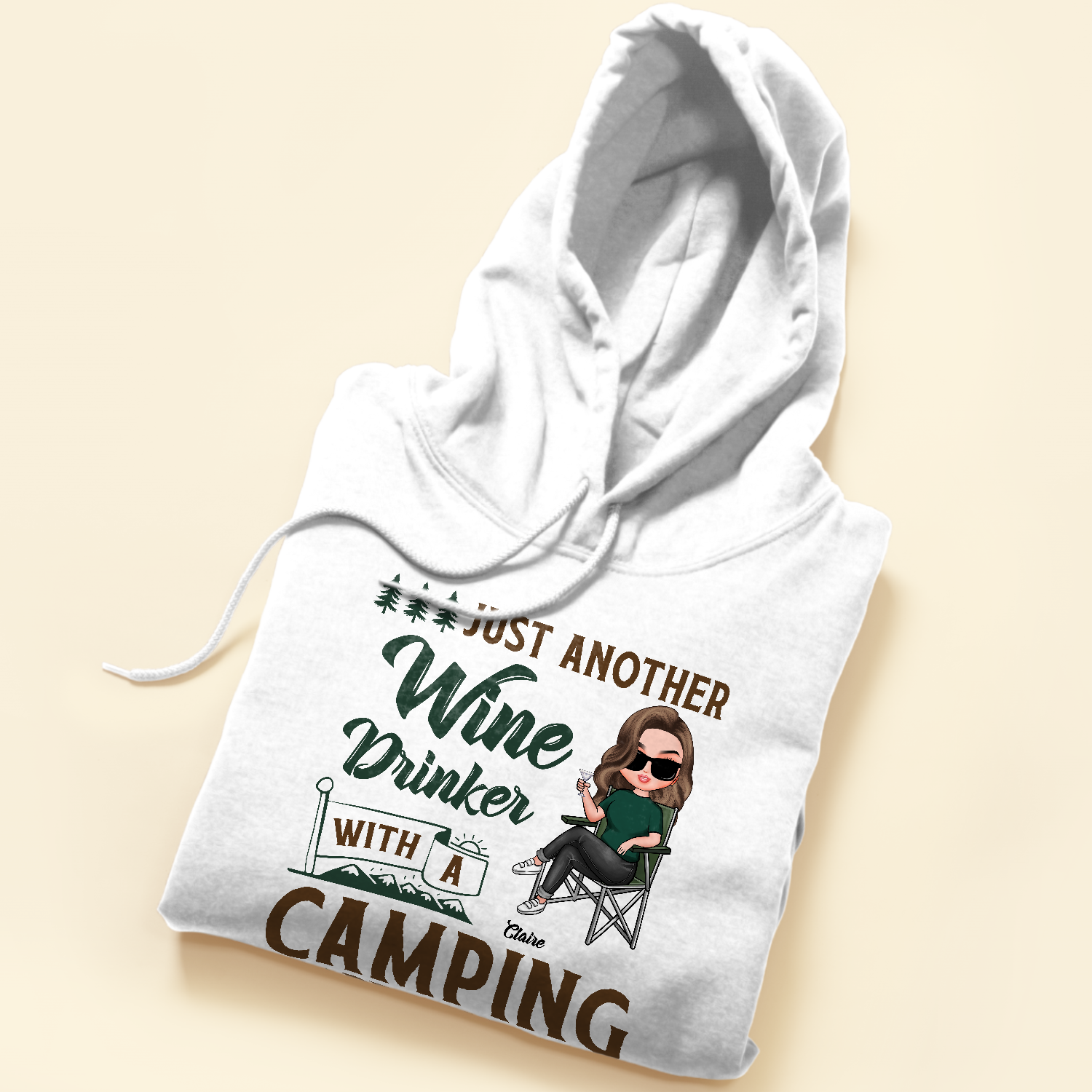 Wine Drinker With Camping Problem - Personalized shirt - Gift For Campers, Camping Lovers, Wine Lovers