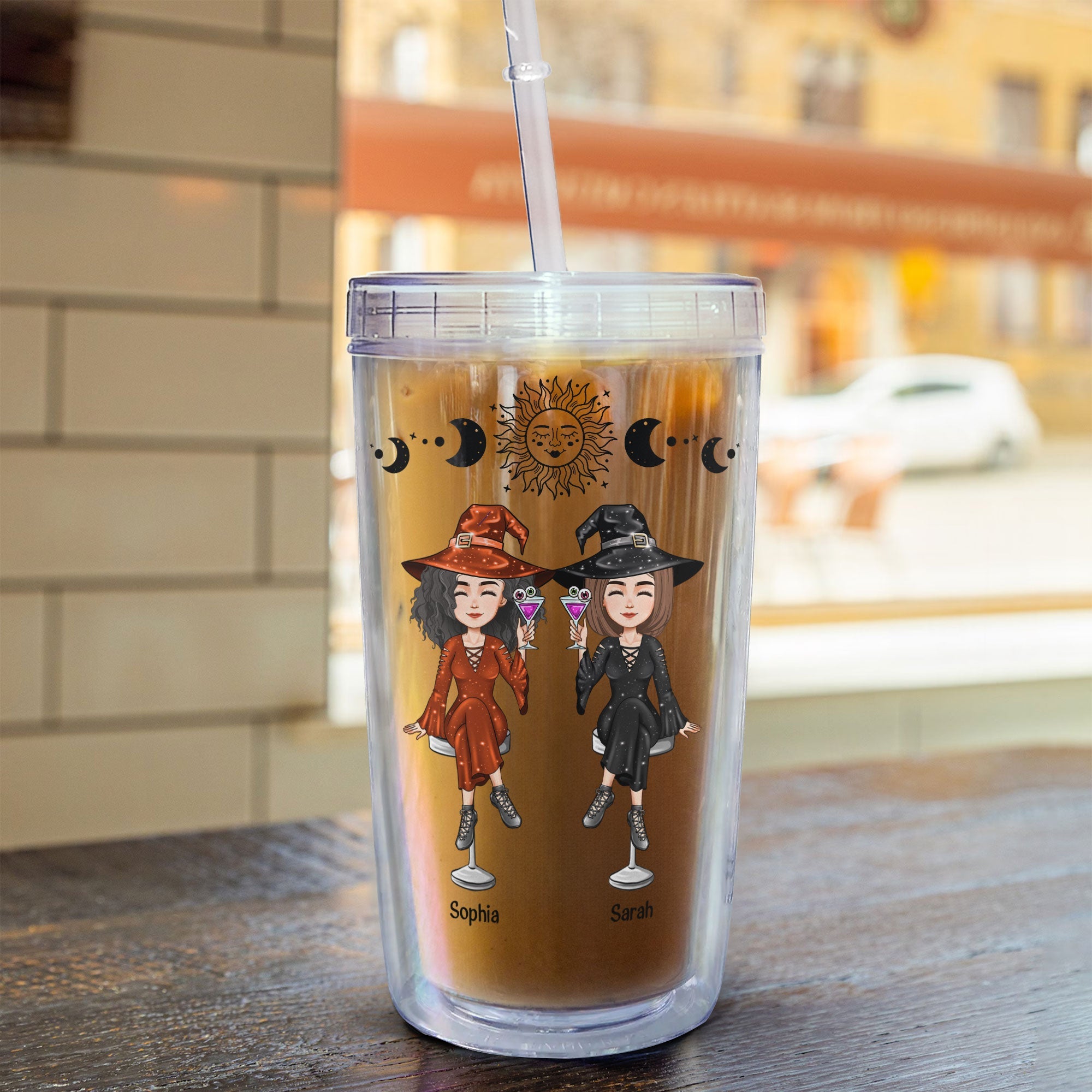 Witch Friends - Personalized Acrylic Insulated Tumbler With Straw