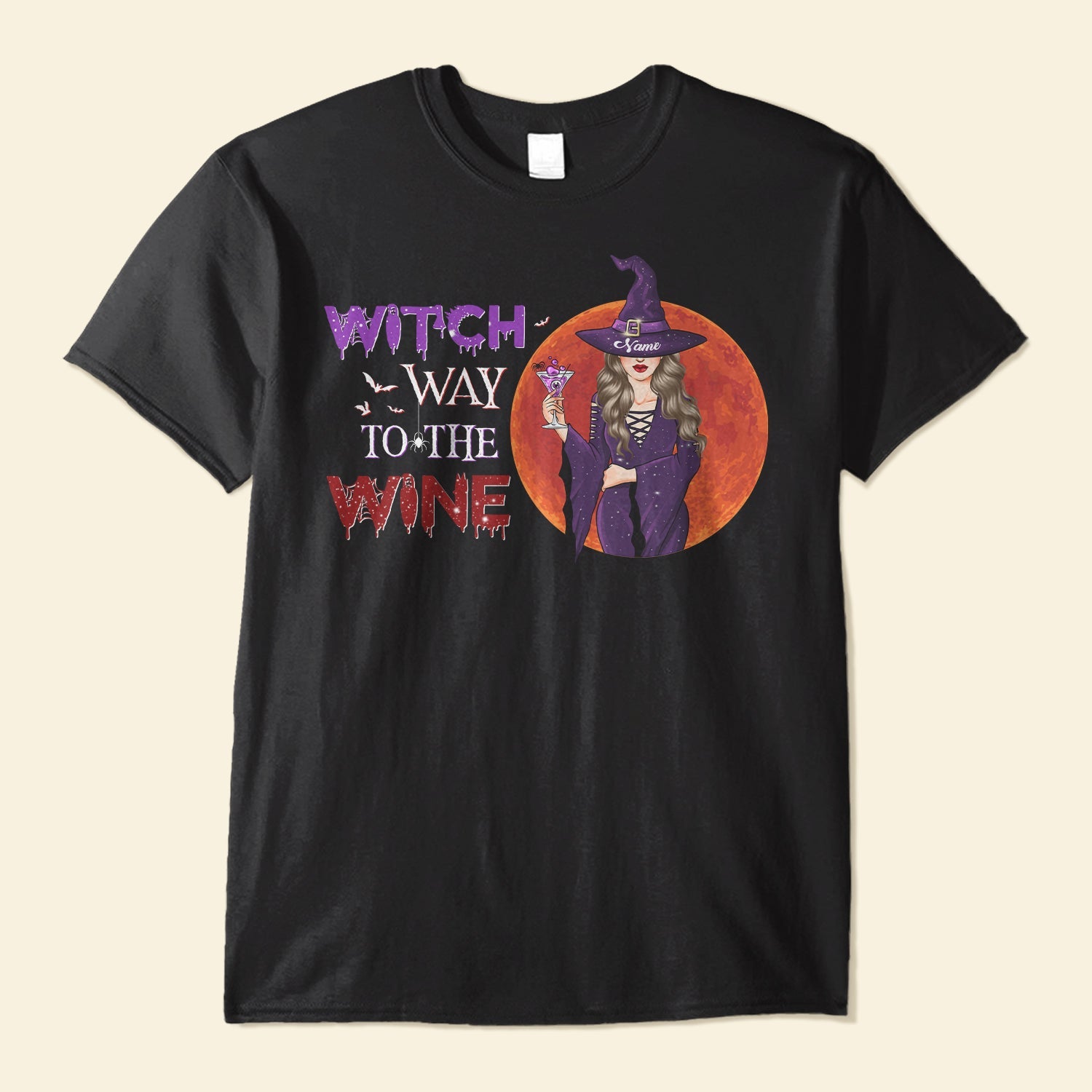 Witch Way To The Wine - Personalized Shirt - Halloween Gift For Witches