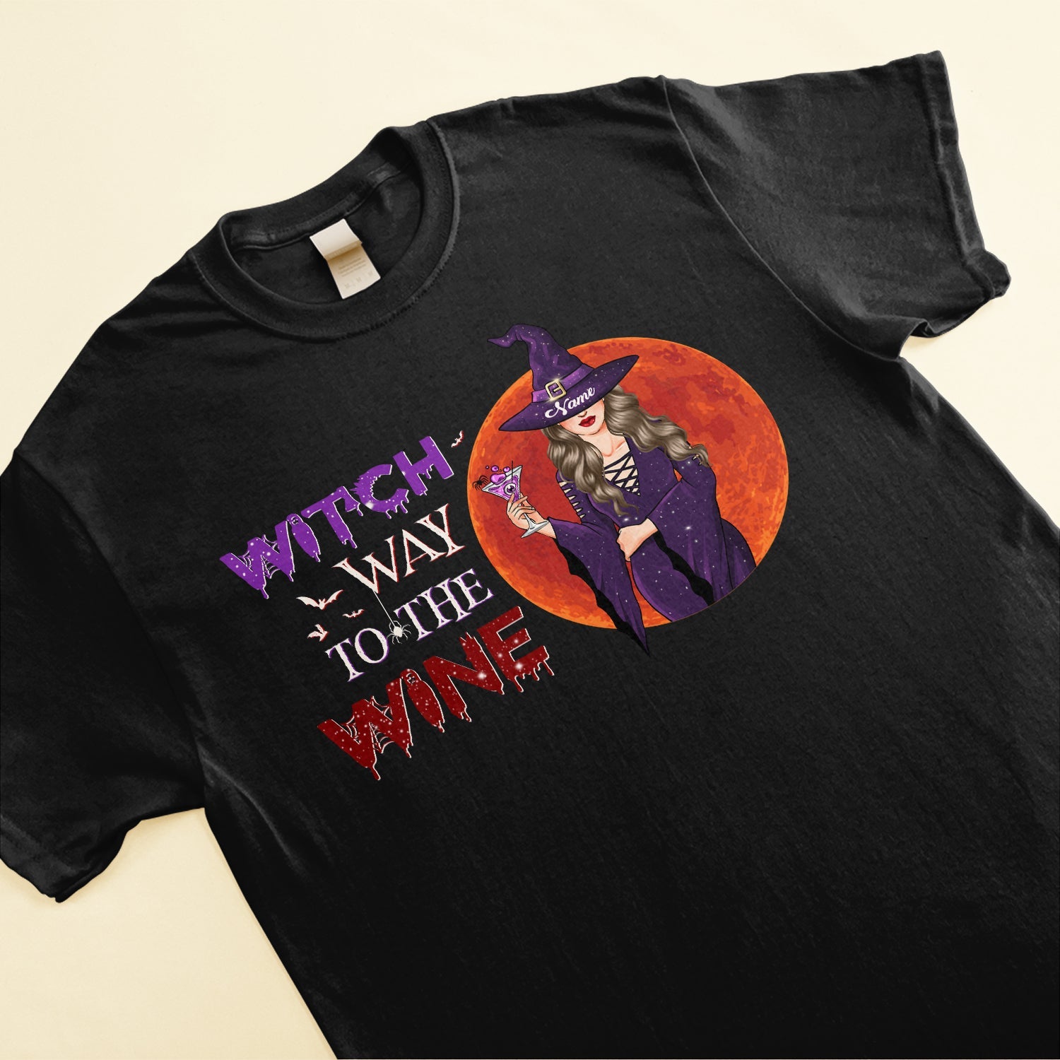 Witch Way To The Wine - Personalized Shirt - Halloween Gift For Witches