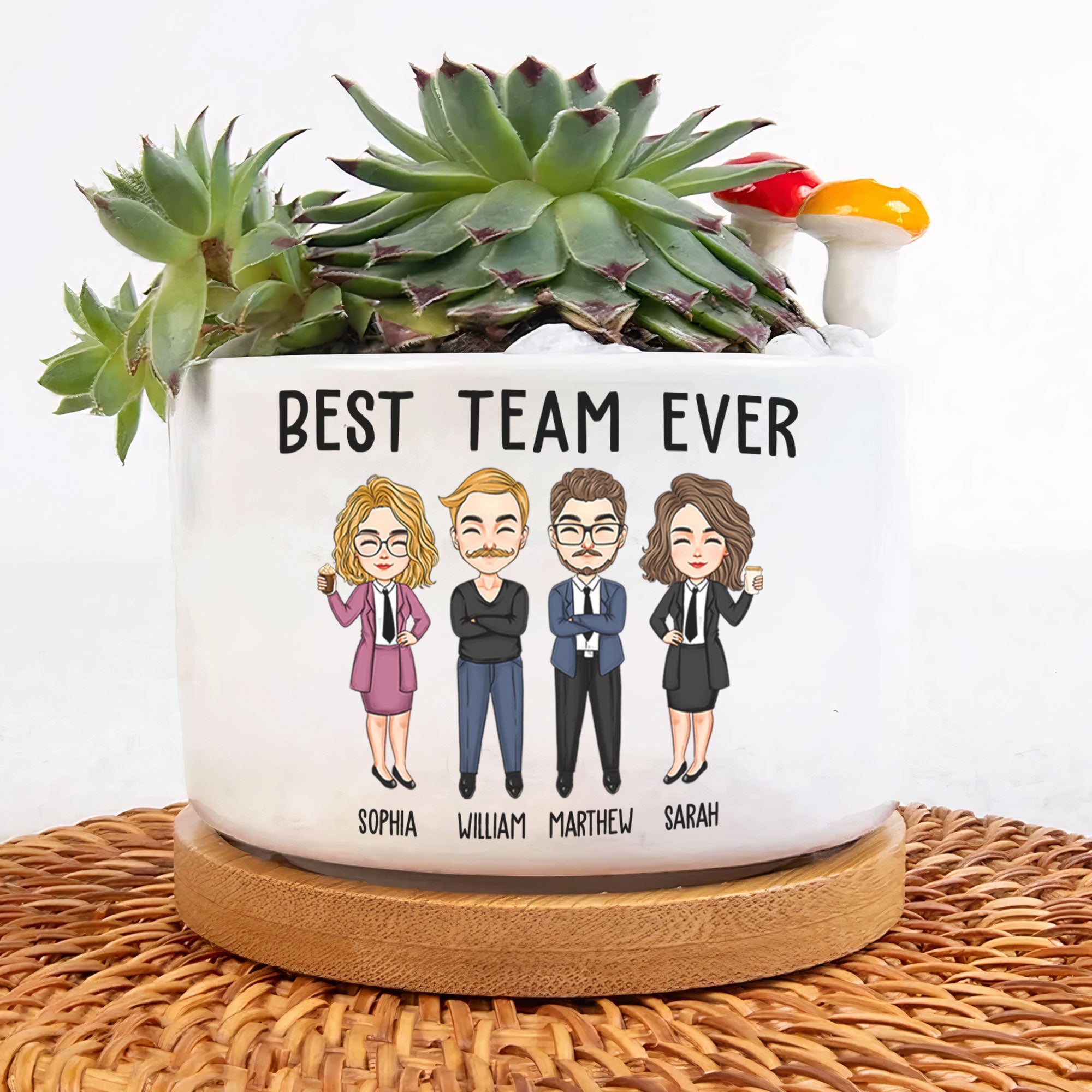 Work Would Succ Without You - Personalized Ceramic Plant Pot