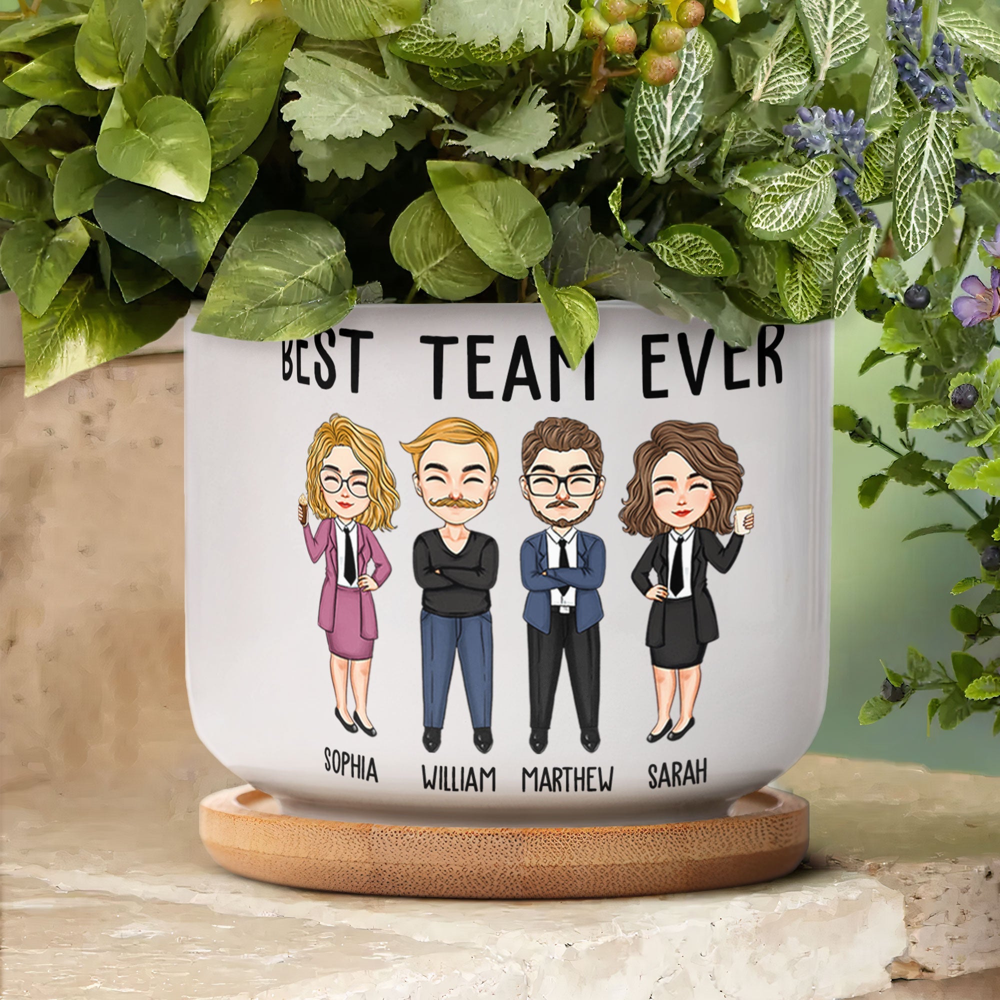 Work Would Succ Without You - Personalized Ceramic Plant Pot