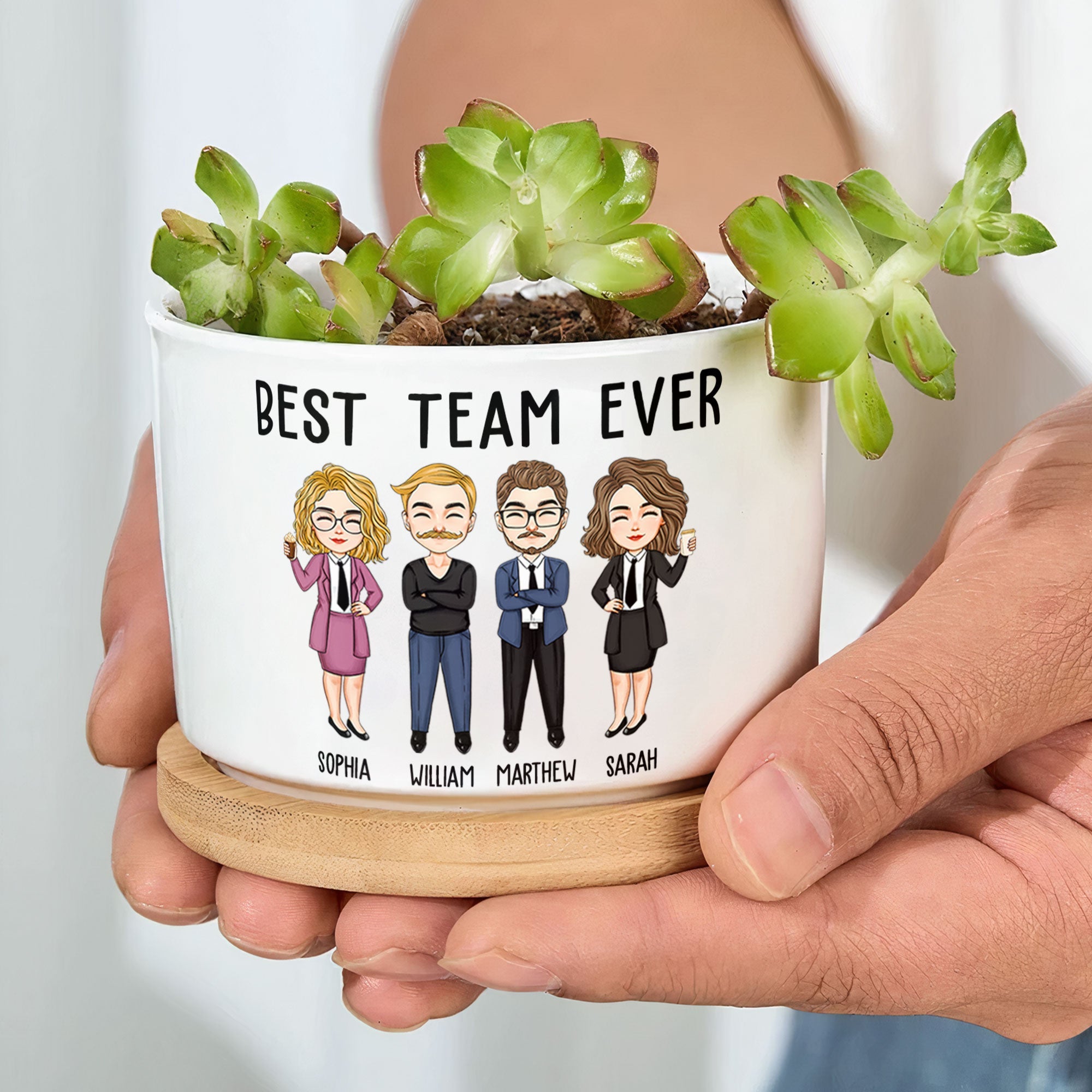 Work Would Succ Without You - Personalized Ceramic Plant Pot