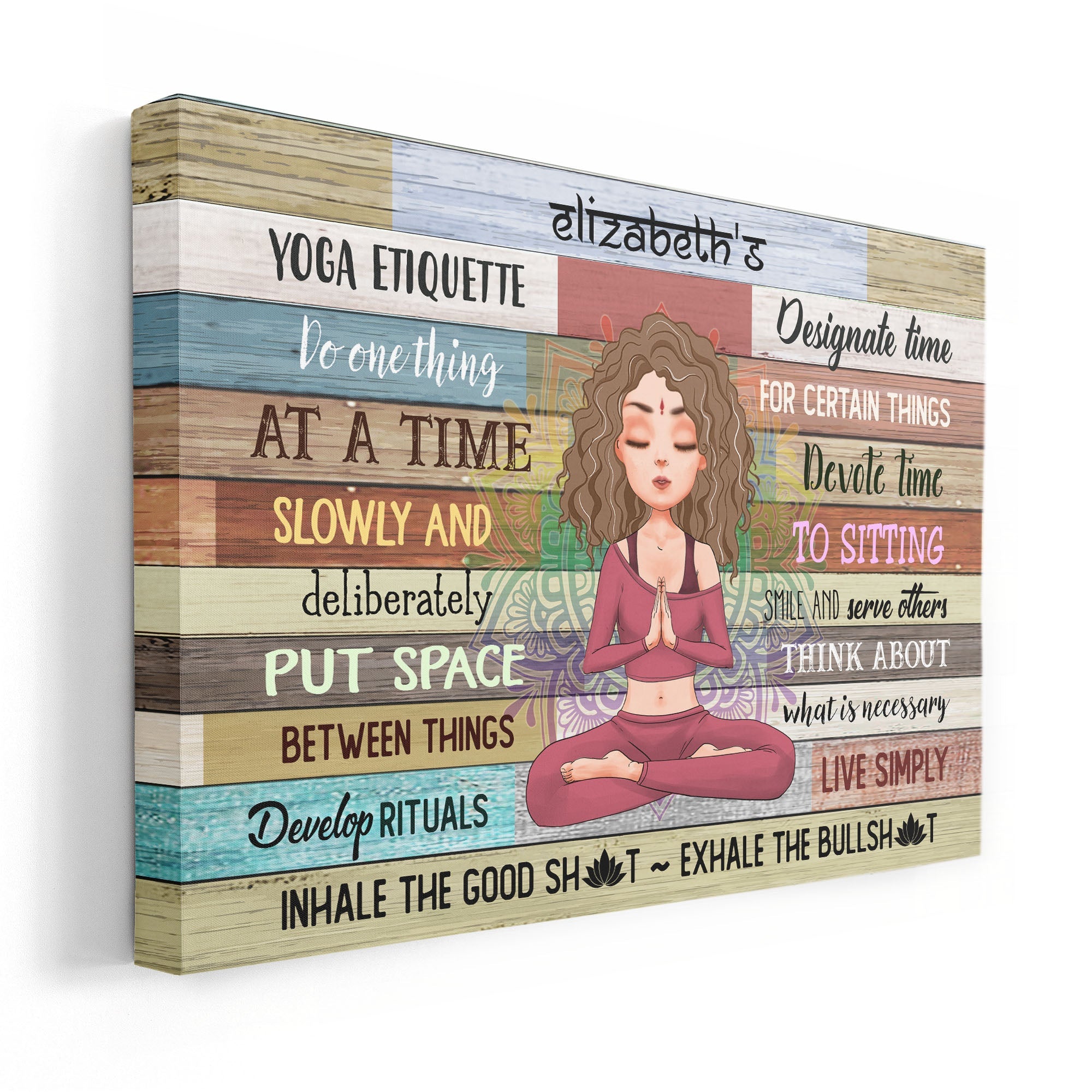 Yoga Etiquette - Personalized Poster/Canvas - Gift For Yoga Lover