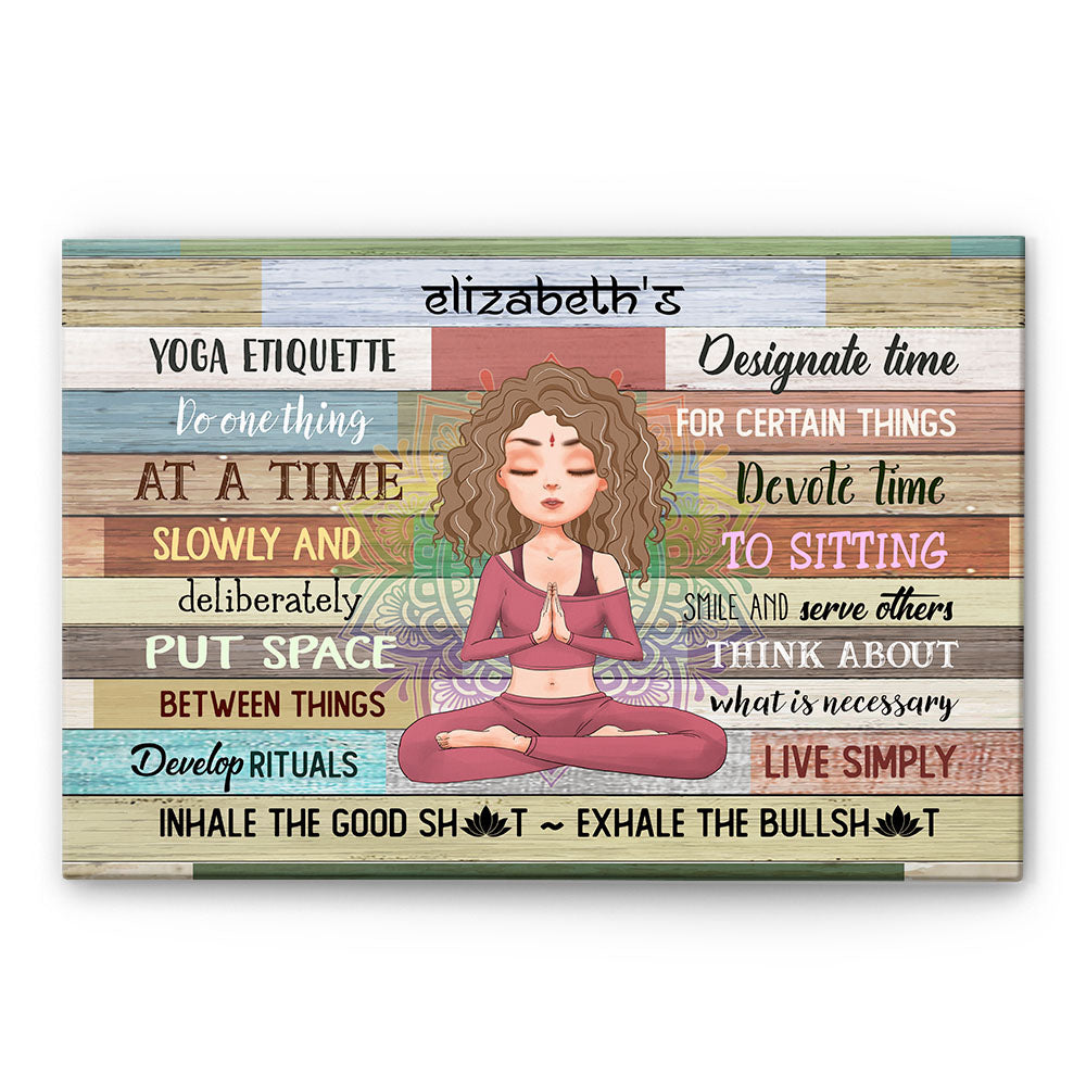 Yoga Etiquette - Personalized Poster/Canvas - Gift For Yoga Lover