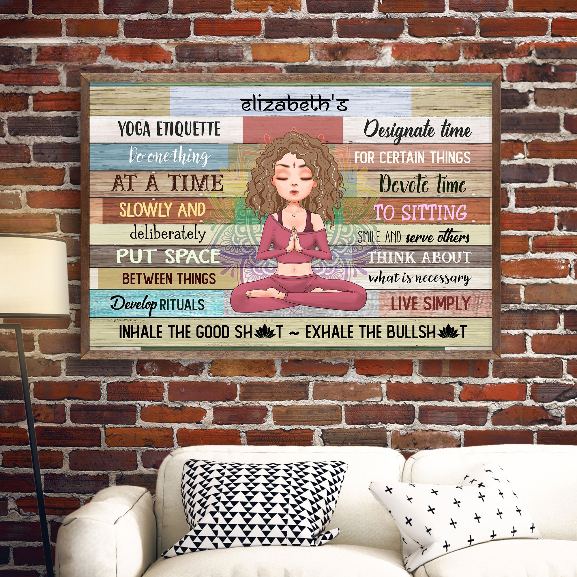 Yoga Etiquette - Personalized Poster/Canvas - Gift For Yoga Lover