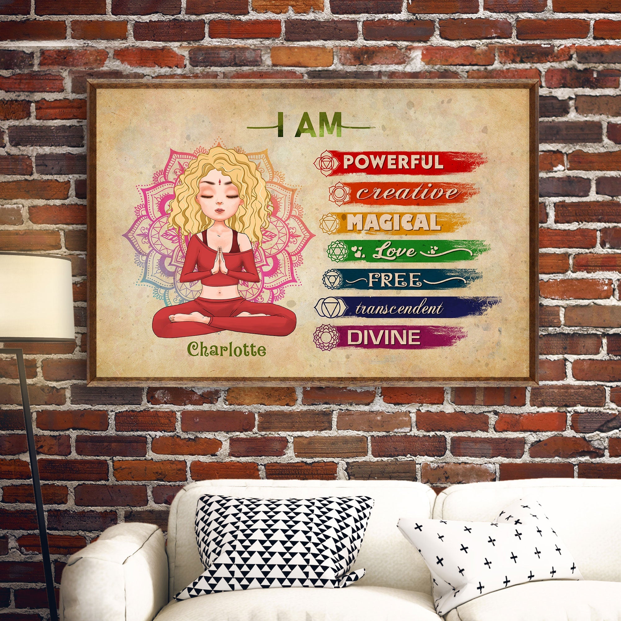 Yoga I Am - Personalized Poster/Wrapped Canvas - Gift For Yoga Lovers