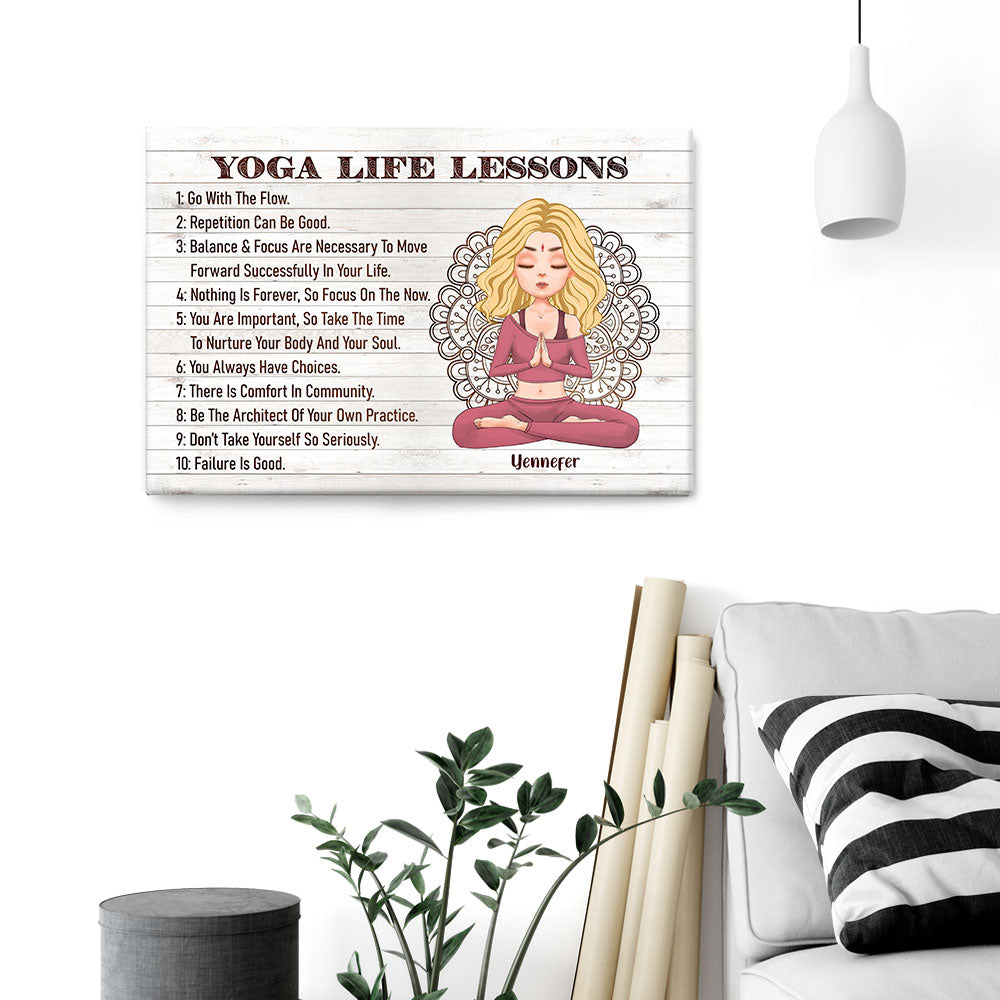 Yoga Life Lessons - Personalized Poster/Canvas - Christmas Gift For Yoga Lovers