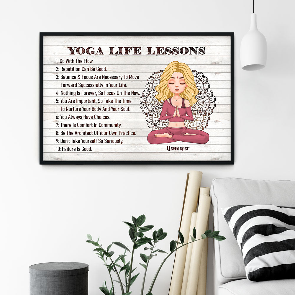 Yoga Life Lessons - Personalized Poster/Canvas - Christmas Gift For Yoga Lovers