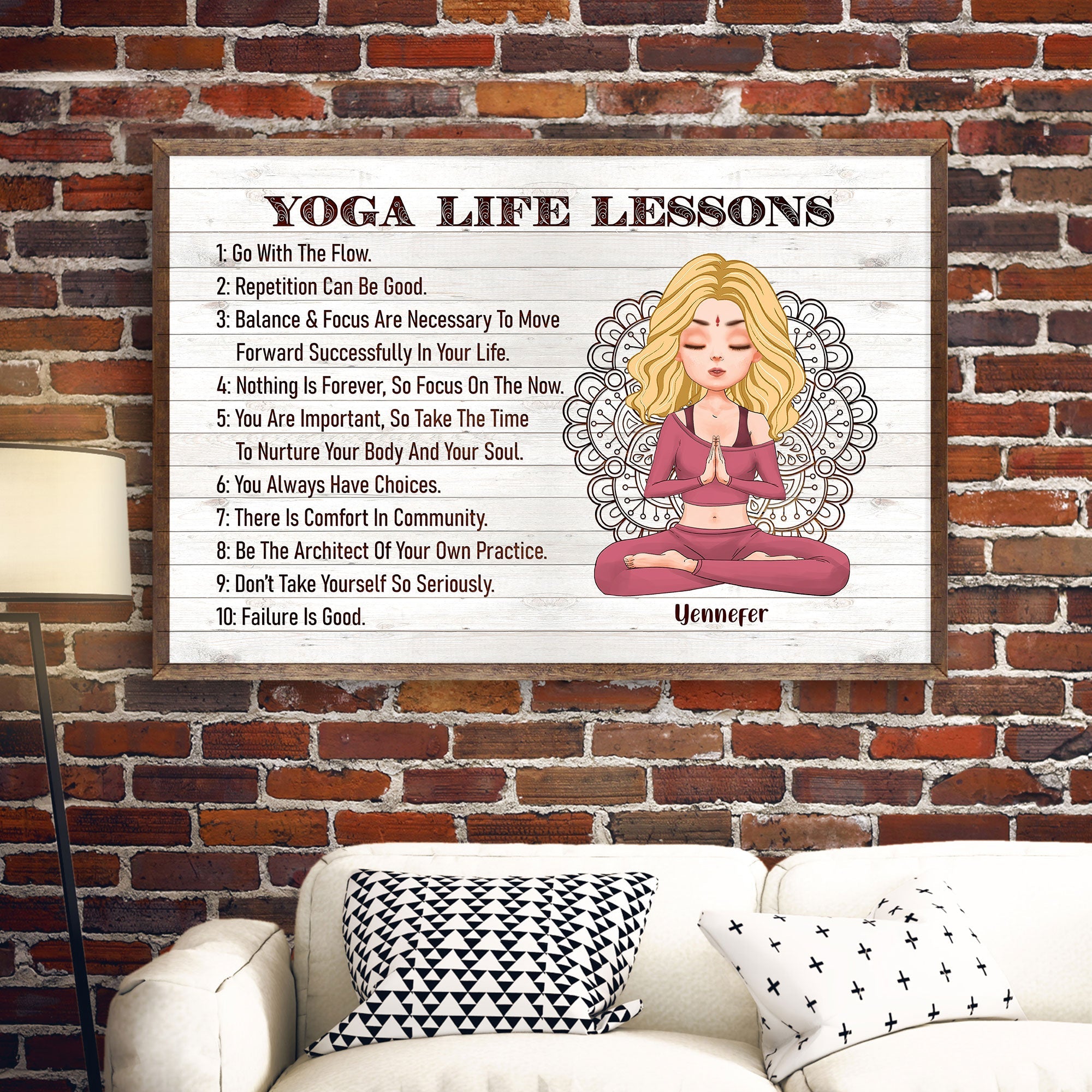 Yoga Life Lessons - Personalized Poster/Canvas - Christmas Gift For Yoga Lovers